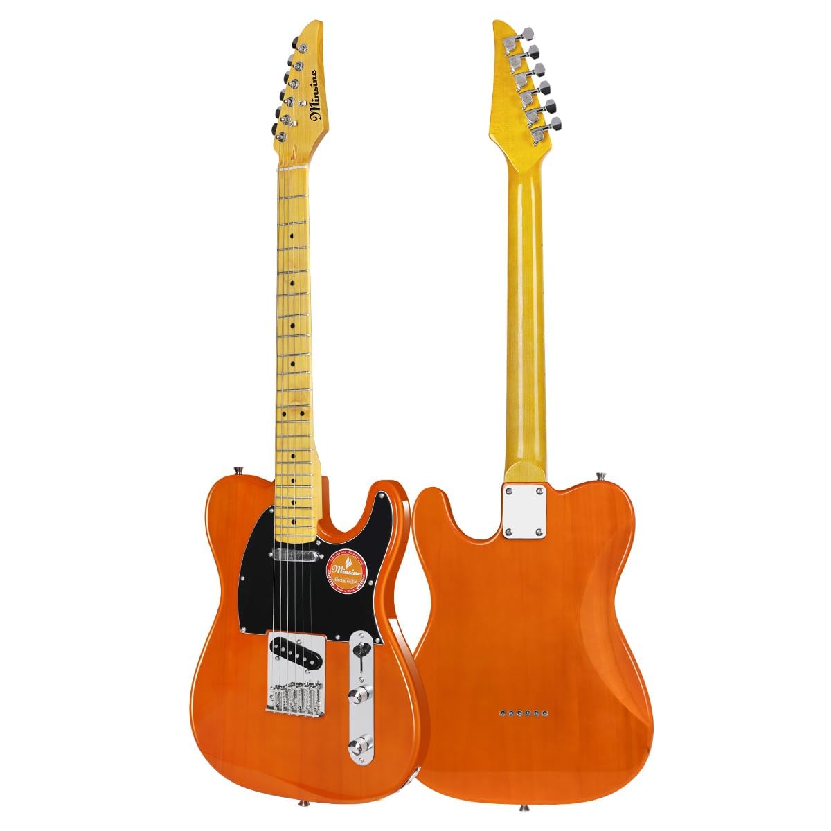 Electric Guitar Beginner Kit TL Series - Full-Size Paulownia Wood Body with C-Shape Neck, Includes Guitar Bag & Accessories (MS110) - Perfect for Beginners, Practice & Live Performances