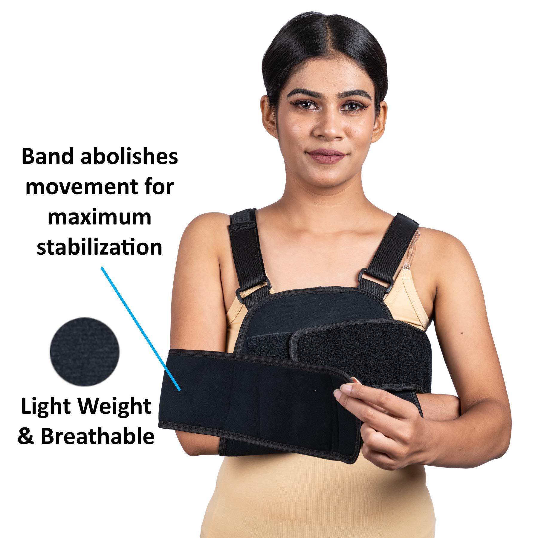 Best Adjustable Shoulder Sling & Arm Support Brace for Rotator Cuff Injury Recovery - Comfortable Shoulder Immobilizer for Men & Women - Ideal for Post-Surgery, Sports Injuries & Daily Pain Relief