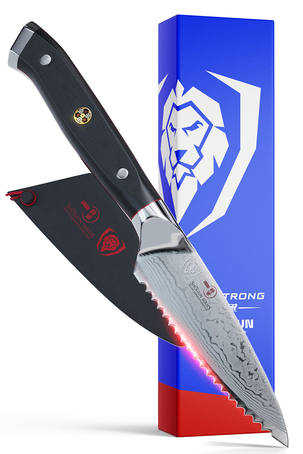 Premium Serrated Paring Knife 3.5 Inch - Shogun Series ELITE by Dalstrong - Perfect for Fruit Peeling, Vegetable Slicing & Kitchen Prep