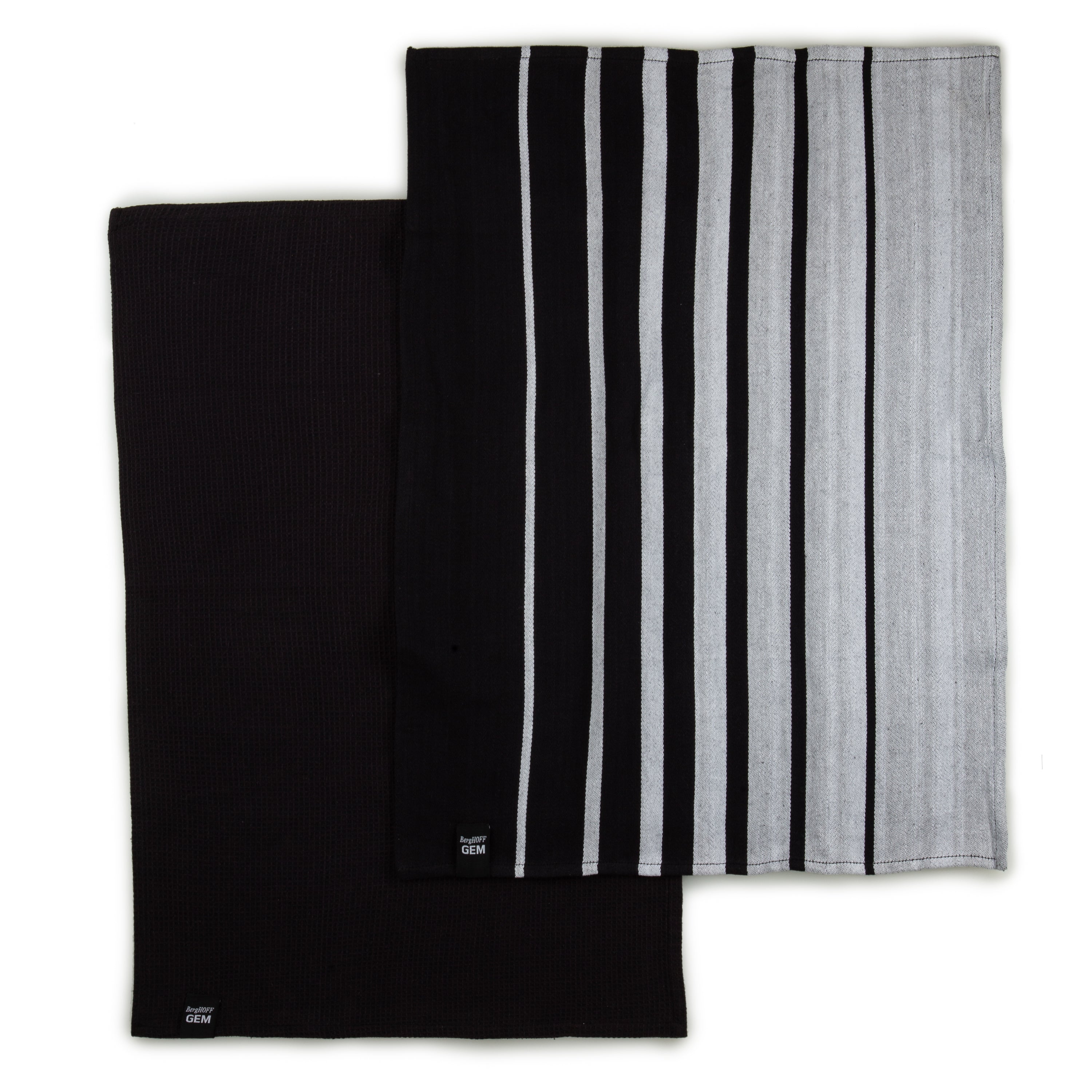 BergHOFF GEM 2-Piece Premium Cotton Tea Towel Set - Absorbent & Durable Kitchen Towels for Drying Dishes, Glassware & Utensils - Perfect for Everyday Use in Home Kitchen & Dining