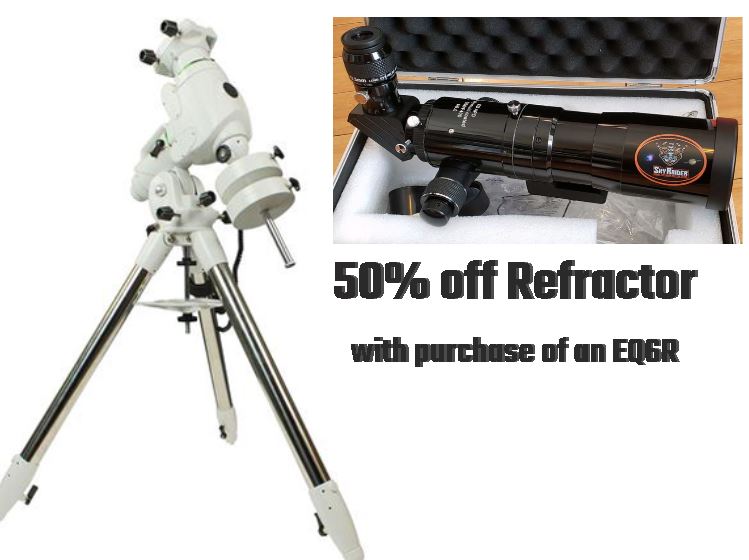 Sky Watcher EQ6R Pro Equatorial Telescope Mount with SkyRaider Refractor Bundle - Premium Astronomy Setup for Stargazing & Astrophotography