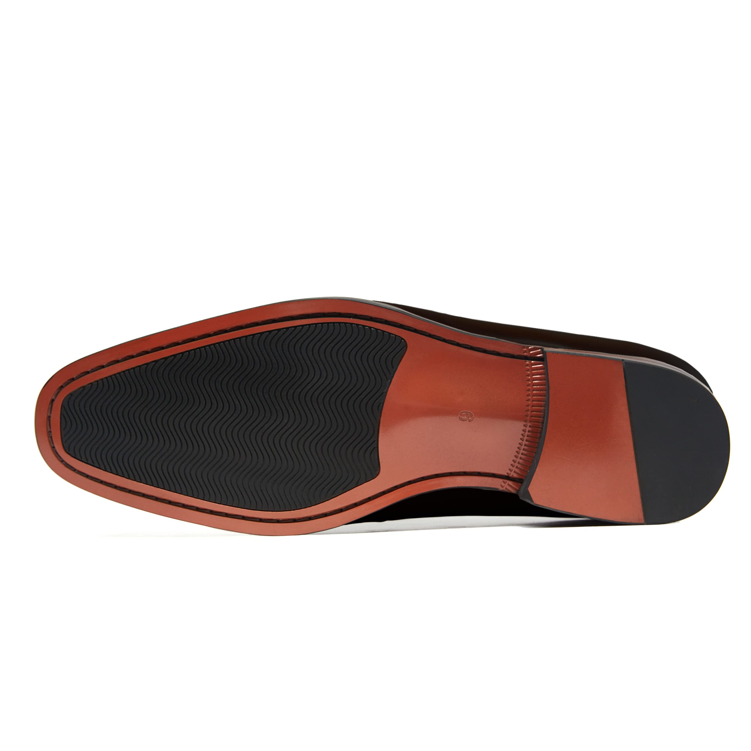 FRASOICUS Men's Leather Slip-On Loafers - Comfortable Dress Shoes for Business & Casual Wear | Perfect for Office, Weddings & Formal Events