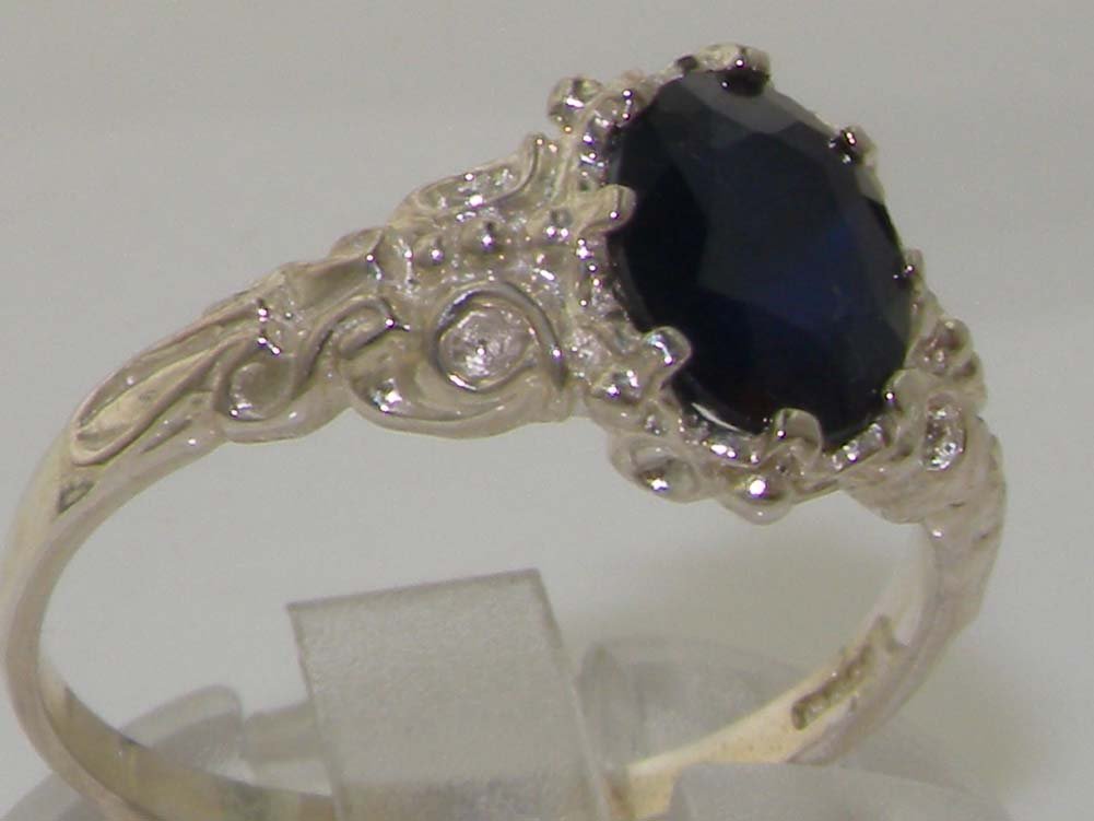 925 Sterling Silver Genuine Sapphire Women's Band Ring - Elegant Jewelry for Everyday Wear, Gift for Her, Wedding, Anniversary & Special Occasions