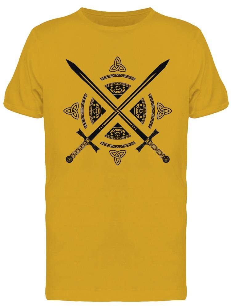 Smartprints Fantasy Swords Graphic T-Shirt for Men | Cool Gaming & Cosplay Apparel | Perfect for Comic Con, LARP & Fantasy Enthusiasts