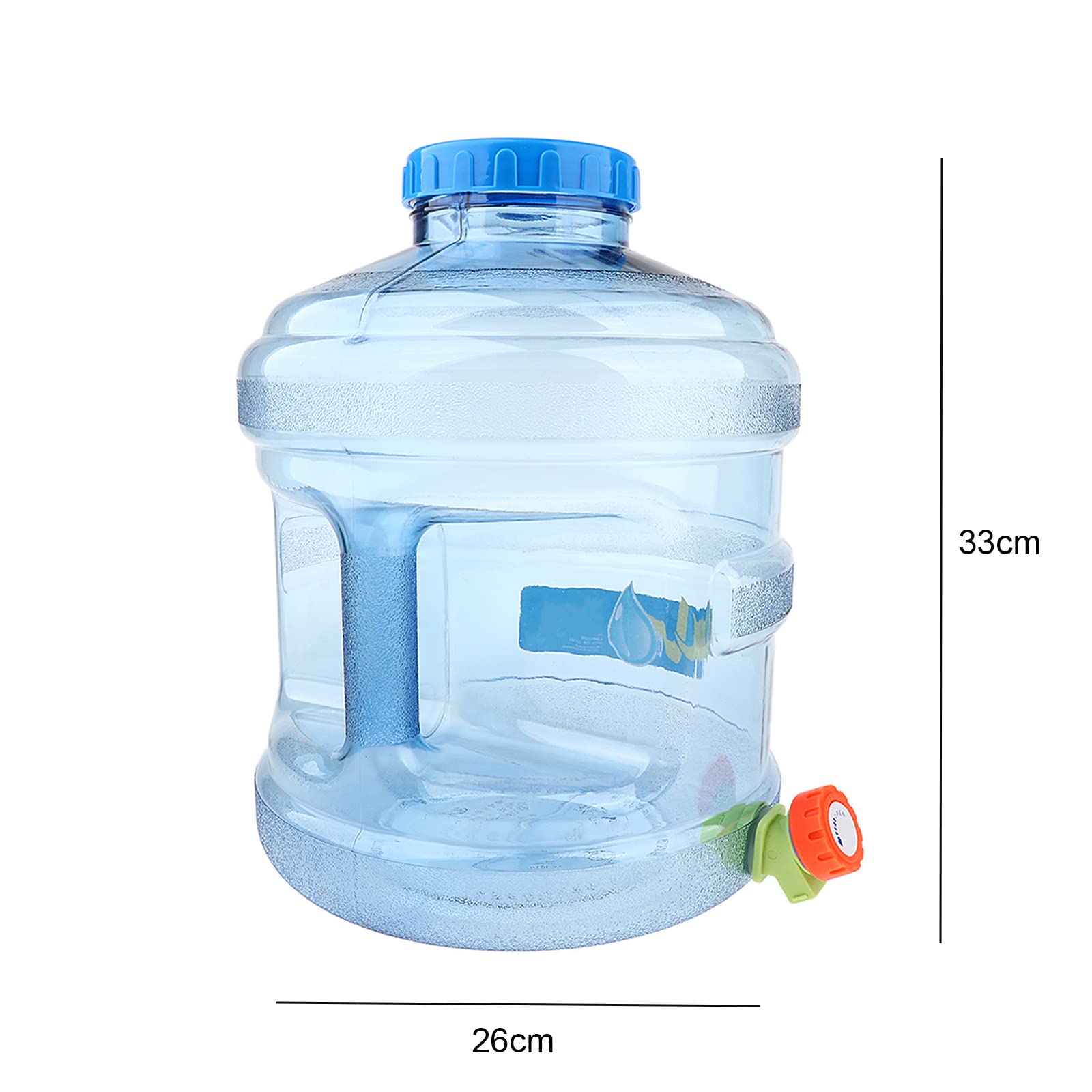 11.3L (3 Gallon) Reusable BPA-Free PC Water Storage Jug - Portable Outdoor Camping Water Container with Spigot & Carry Handle - Ideal for Emergency Preparedness, Hiking, Backpacking and Road Trips