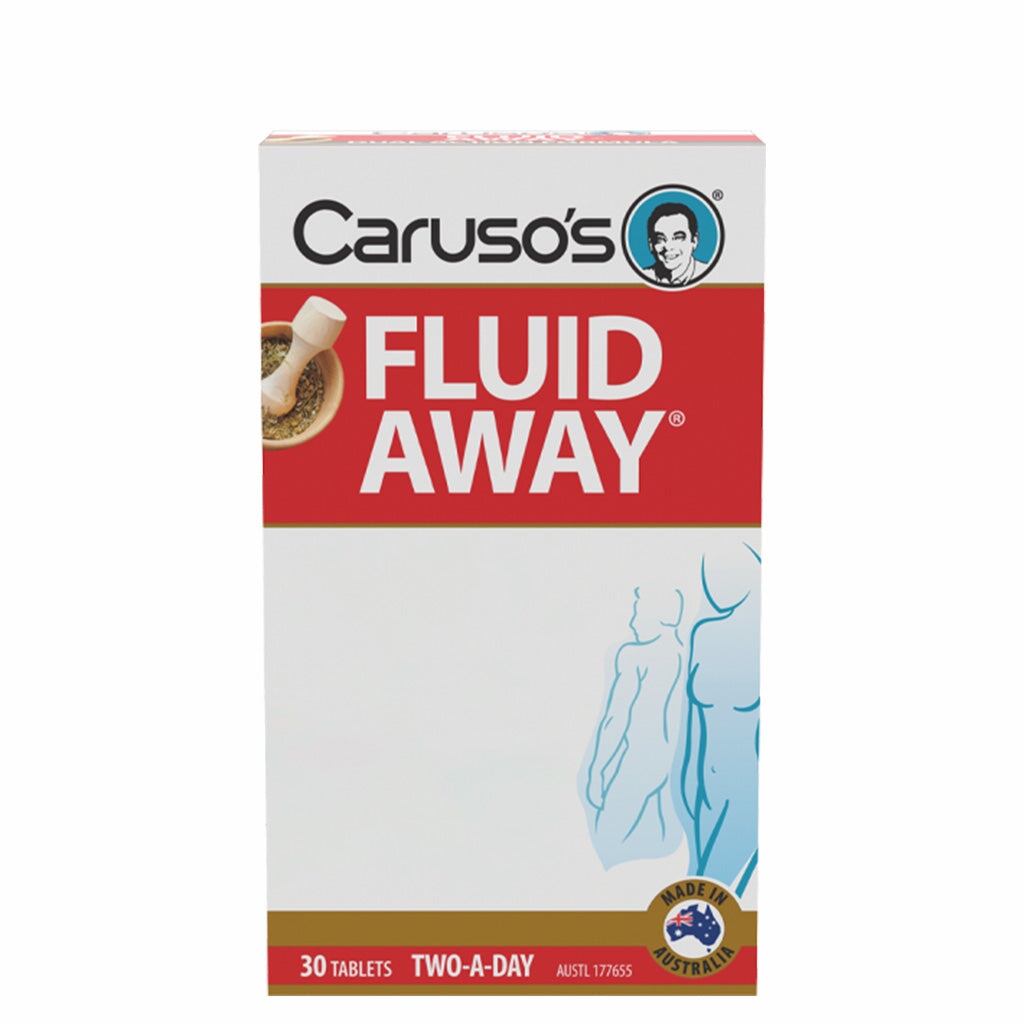 Caruso's Fluid Away - Natural Diuretic Supplement for Water Retention Relief | Supports Bloating & Swelling Reduction | Perfect for Travel, Fitness & Daily Wellness