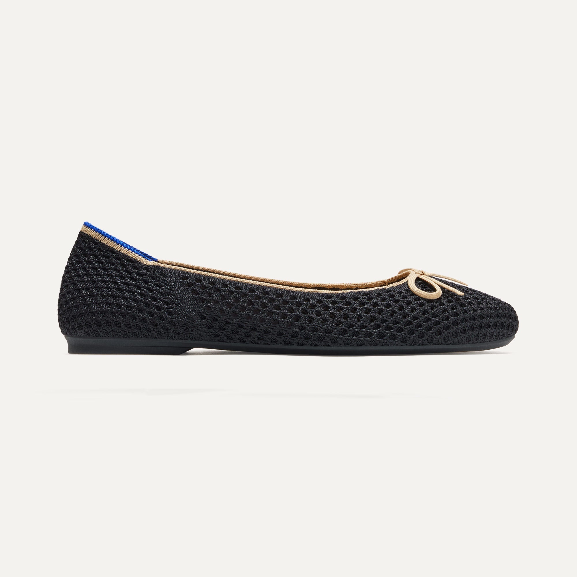 Elegant Black Mesh Ballet Flats for Women - Comfortable & Stylish Slip-On Shoes for Work, Casual Outfits, and Dance