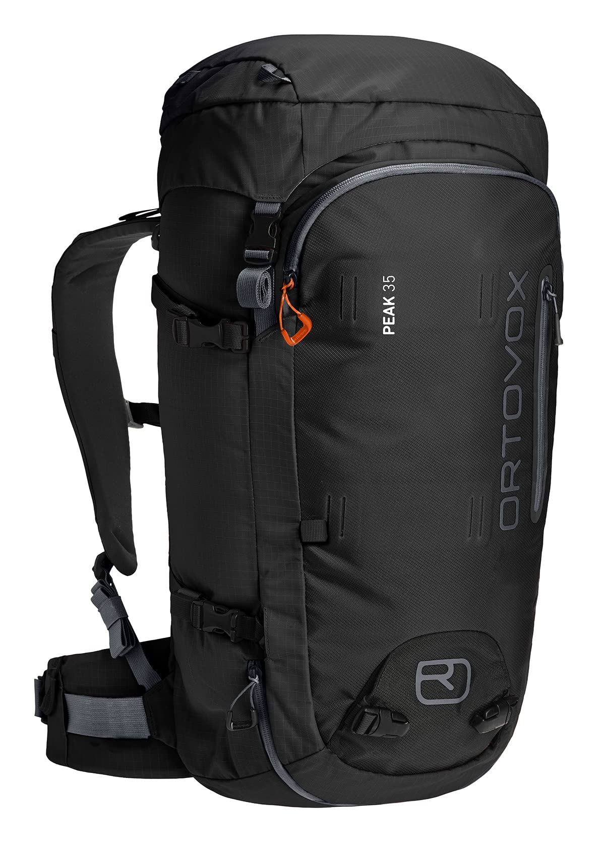 Ortovox Peak 35L High Alpine Touring Backpack - Lightweight & Durable for Mountaineering, Ski Touring & Climbing - Black Raven Color
