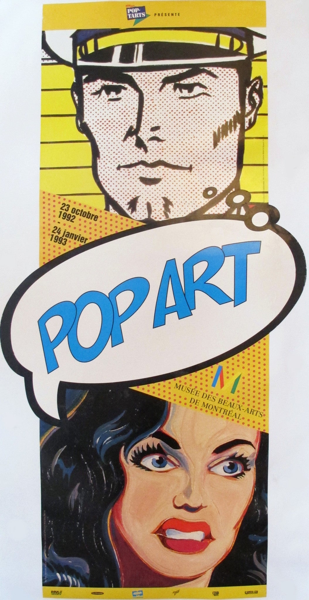 1992 Pop Art Exhibition Poster - Montreal Museum of Fine Arts - Vintage Art Print for Home Decor & Office Wall Art