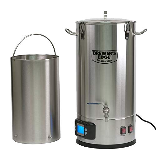 Brewer's Edge Mash and Boil - All-in-One Electric Home Brewing System for Beer Making - Perfect for Beginners & Homebrewers - Kitchen, Garage, or Outdoor Use