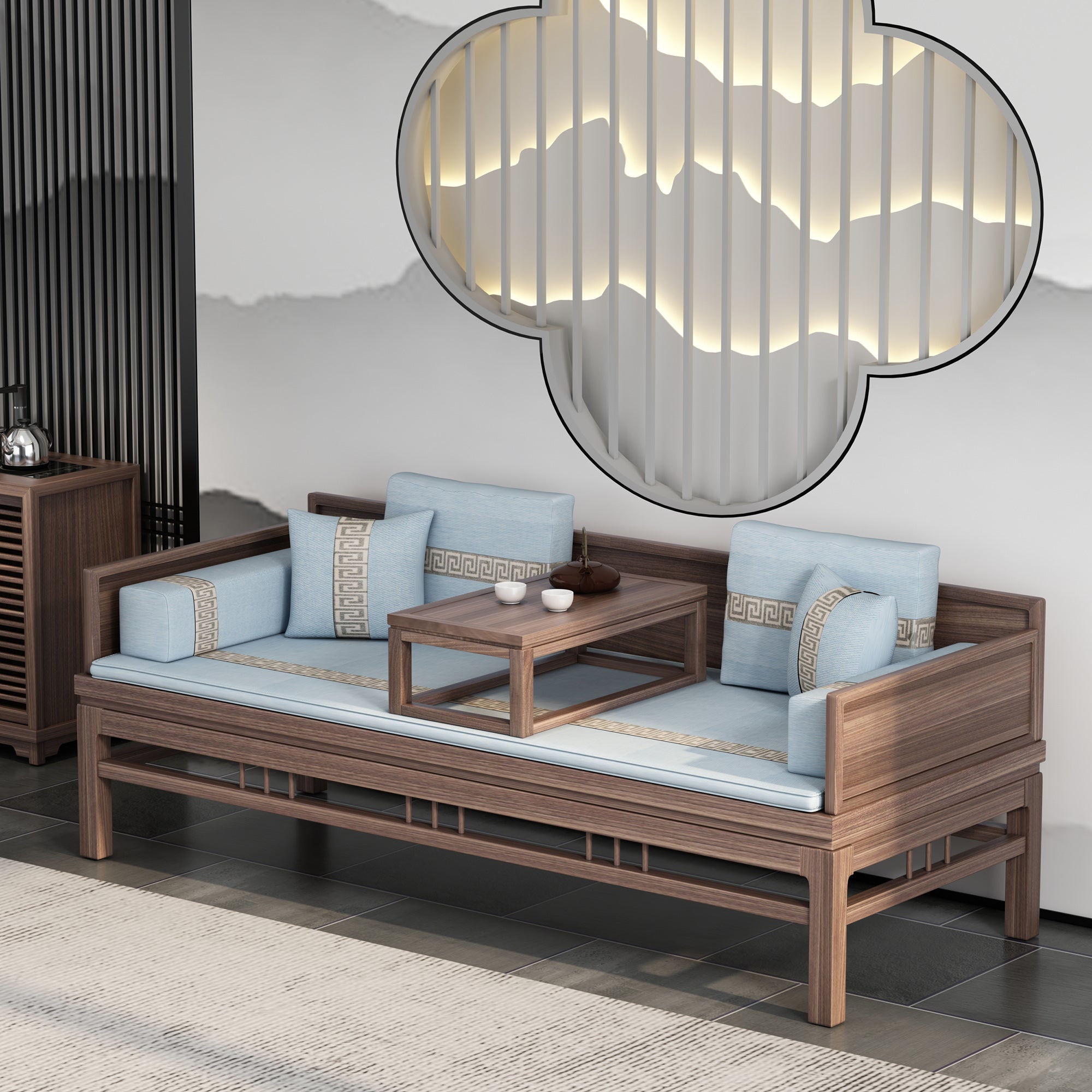 INGRID SHERATON Daybed - Classic Solid Wood Sofa Bed with Trundle | Convertible Sleeper for Guest Room, Living Room & Small Spaces | Modern Furniture for Home & Office