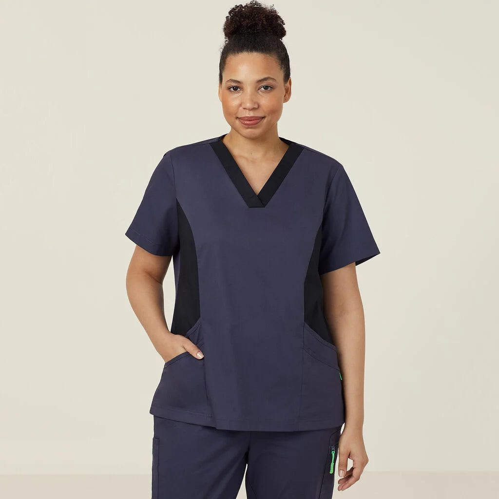 Next Generation Antibacterial Active Nightingale Scrub Top - Comfortable Medical Uniform for Nurses & Healthcare Workers - Perfect for Hospitals, Clinics & Long Shifts