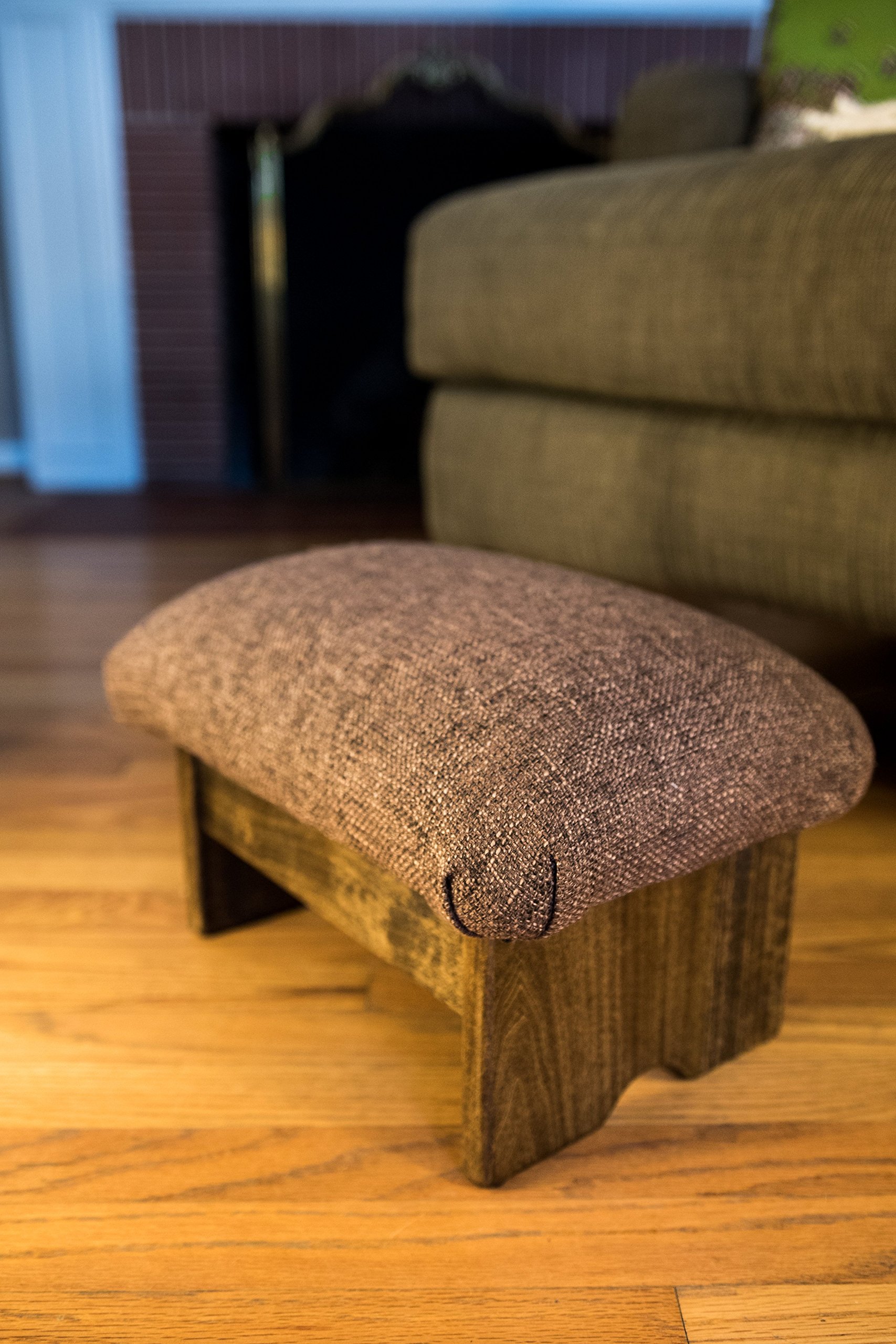 Premium Padded Foot Stool with Solid Fabrics - 9