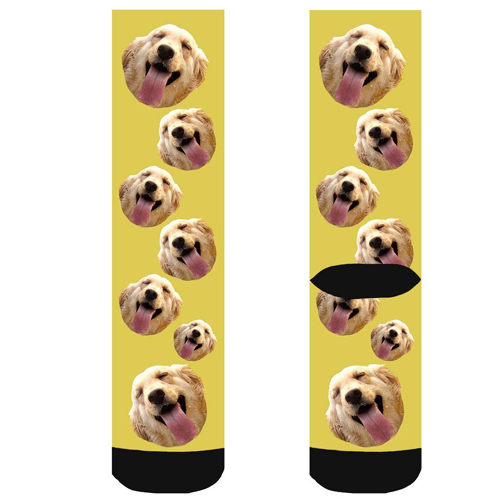 Custom Photo Socks with Your Face or Dog Design - Personalized Picture Socks for Men & Women | Great for Gifts, Couples, Pet Lovers & Special Occasions