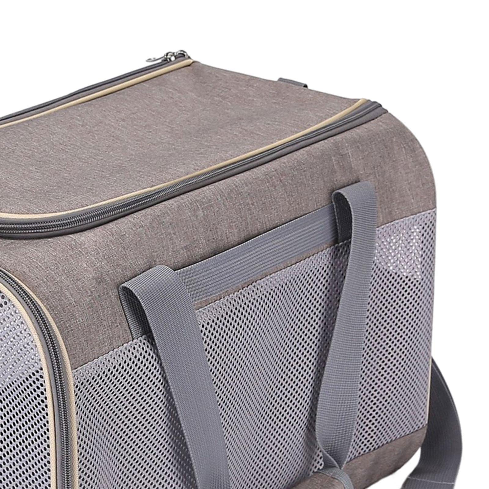 Enakshi Cat Carrier Bag with Shoulder Strap - Lightweight Pet Carrier for Small Dogs & Kittens | Portable Travel Carrier Purse in Khaki | Perfect for Vet Visits, Air Travel & Outdoor Adventures
