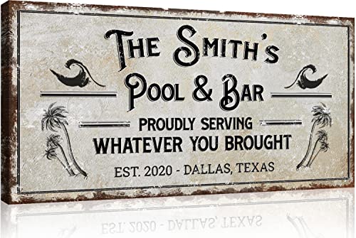 Rustic Pool & Bar Beach Summer Theme on Dirty White Background