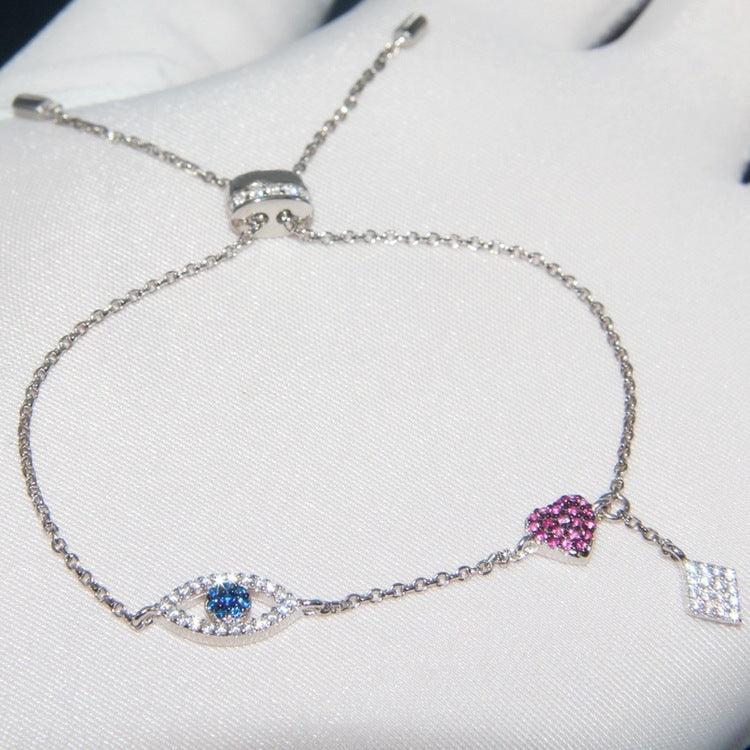 Elegant Women's Diamond Love Eye Hand Jewelry - Perfect for Valentine's Day Gifts, Anniversaries & Romantic Occasions
