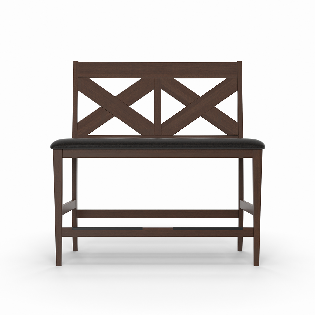 Angelina Counter Height Bar Stool - Modern Kitchen Island Stool with Backrest & Footrest, Adjustable Height for Breakfast Nook, Bar, or Home Office