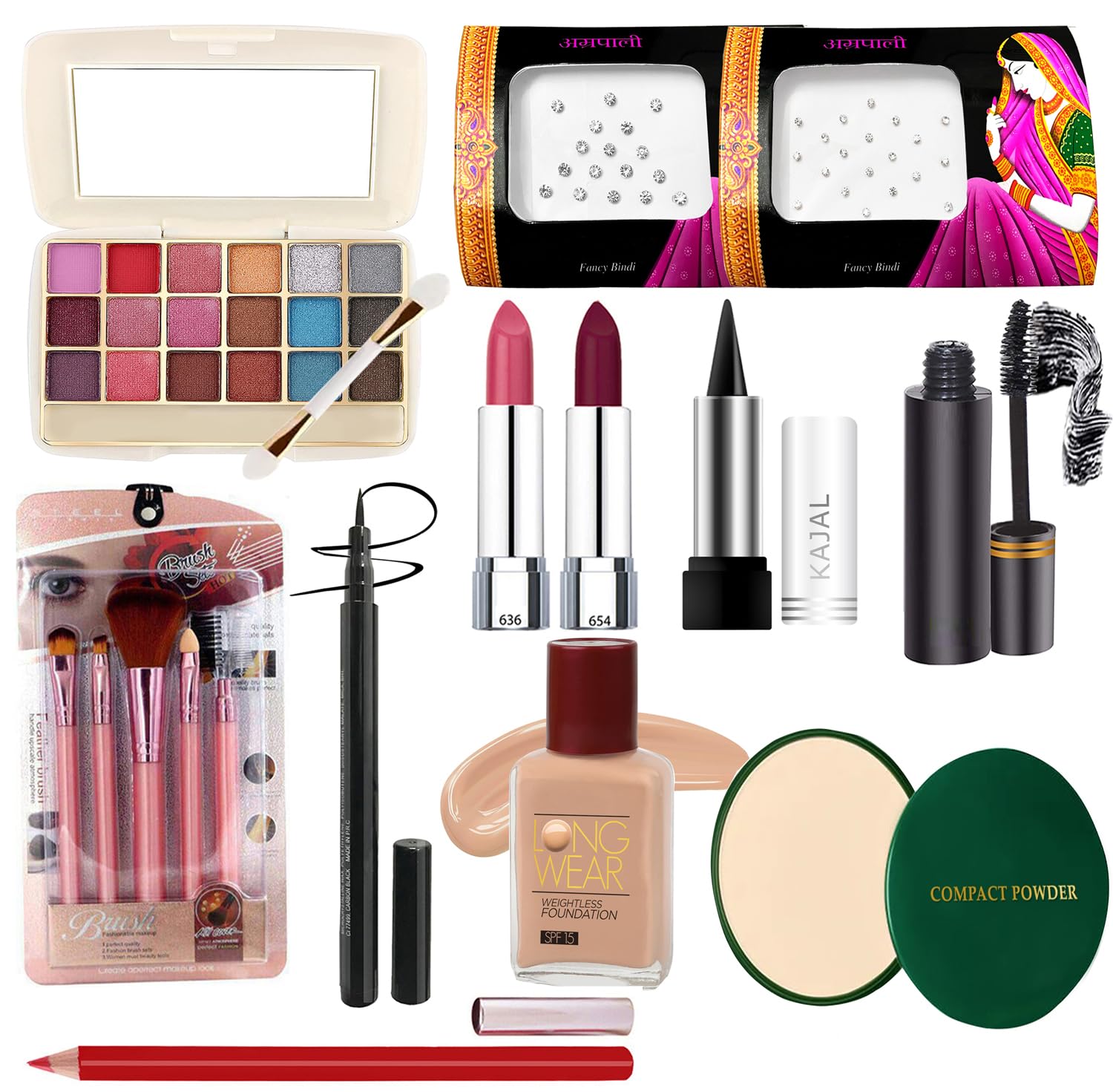 G4U Complete Makeup Kit for Women & Girls - Eyeshadow, Foundation, Lipstick, Compact, Mascara & More | Perfect Raksha Bandhan Gift Set (36-54 Pieces) | Ideal for Daily Use, Parties & Special Occasions