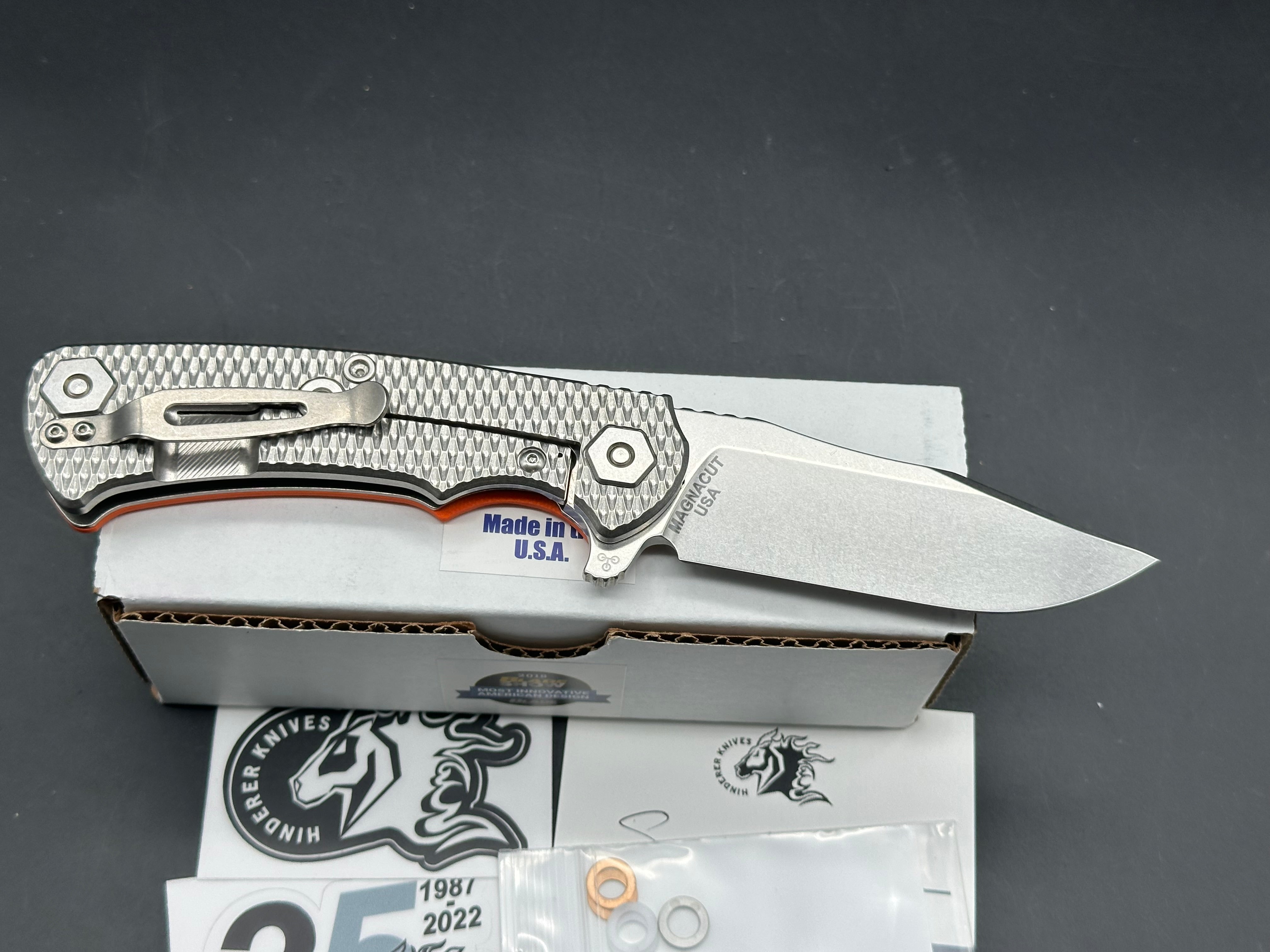 Hinderer Project X Folding Knife - Orange G10 Handle & Magnacut Blade | EDC, Camping, Survival Gear