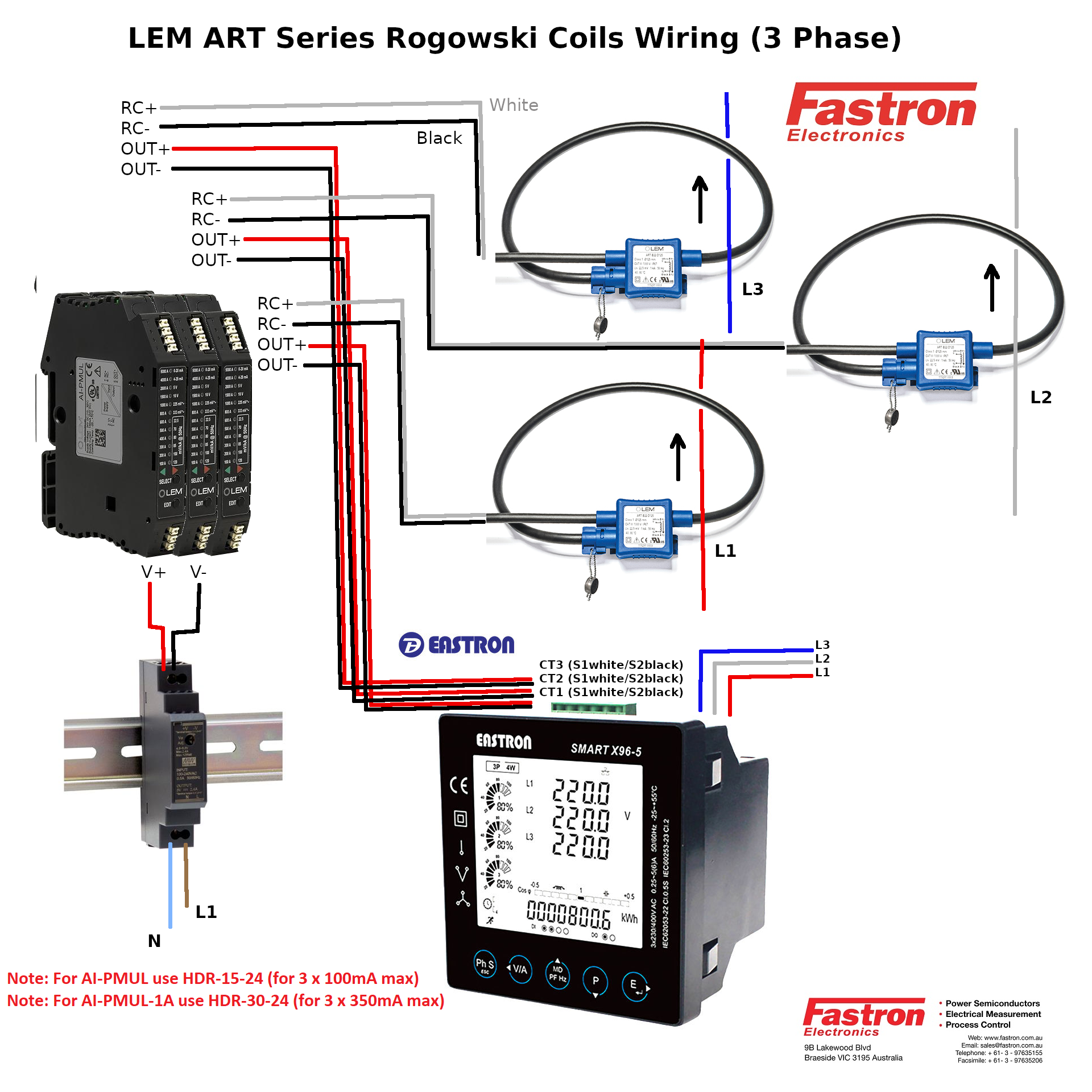 ART B22 D70 SP3 + AI PMUL Single Phase Rogowski Coil Set - Class 1, Adjustable 0.333V/0.166V Outputs, True RMS 4-20mA, 0-20mA, 0-10V, 0-5V with Custom Sensitivity & Measurement Range (7cm Diameter) - Ideal for Industrial Power Monitoring, Energy Management Systems & Electrical Testing