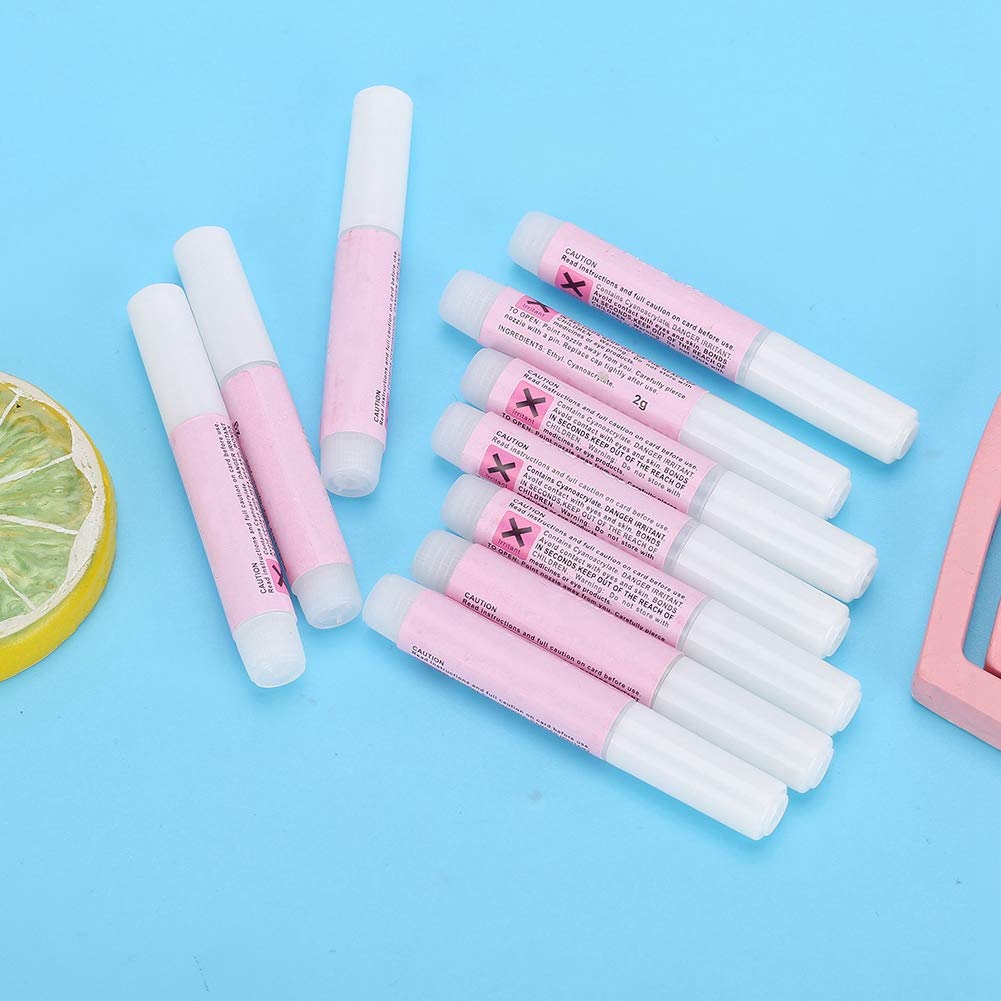 10 Pcs Professional Nail Tips Gel Nail Glue - Strong Adhesive for False Nails, Nail Art & Polish - Perfect for Salon, Home Manicures & DIY Nail Designs
