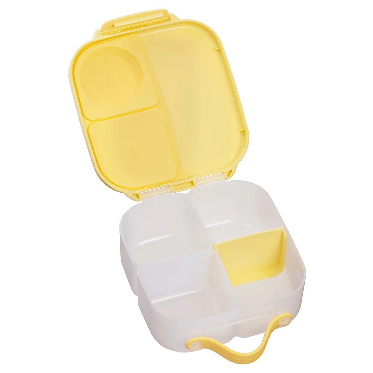 b.box MINI Lunch Box for Kids - BPA-Free, Leak-Proof Food Container with Insulated Compartment | Perfect for School, Picnics & Travel - Lemon Twist Color