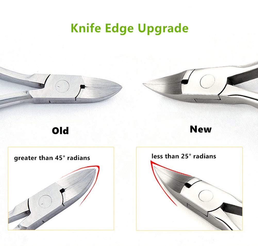 Professional Toenail Clippers for Thick & Ingrown Nails - Chiropodist-Grade Stainless Steel Nippers with Ergonomic Rubber Handle - Perfect for Seniors, Diabetics, and Fungal Nail Care at Home