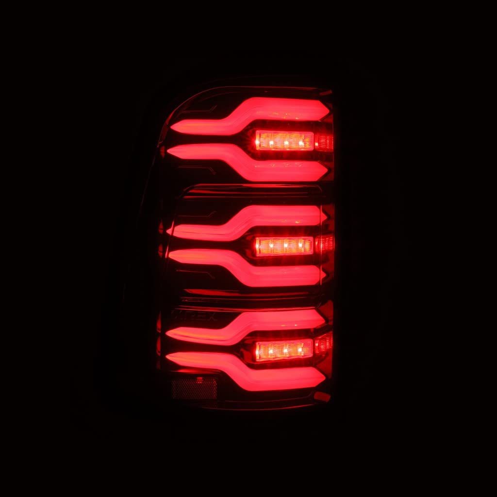 AlphaRex LUXX-Series LED Tail Lights for Ram 1500 (2019-2022) - Black-Red Smoke Lens - Upgrade Your Truck's Style & Visibility for Night Driving & Off-Road Adventures