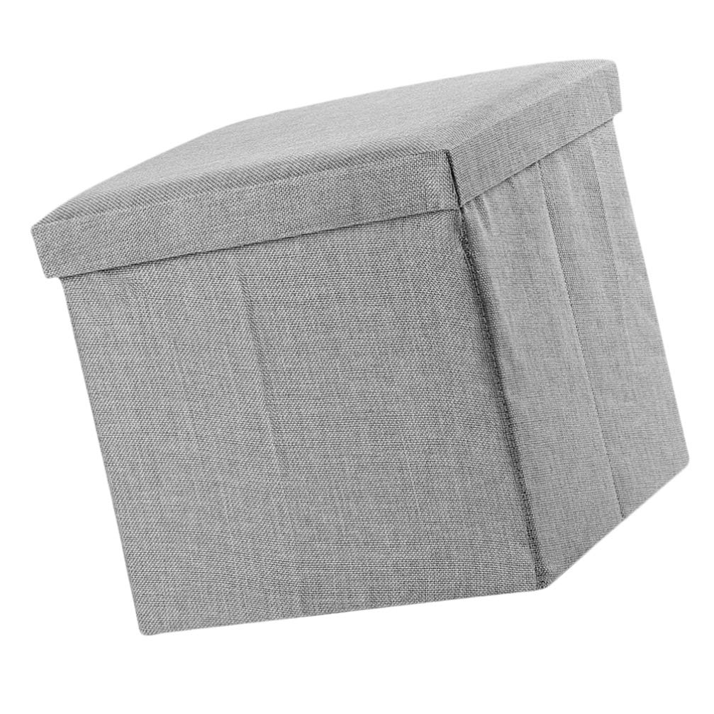Foldable Fabric Foot Rest Stool with Storage - Portable Footstool for Home, Office & Travel - Organizer Cube for Sundries & Small Items - Perfect for Relaxing, Reading & Working