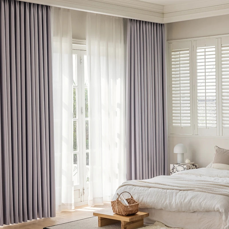 Blackout Thermal Insulated Custom Curtains - Polyester Glossy Finish for Bedroom & Living Room - Light Blocking, Energy Saving, Noise Reducing Window Treatments