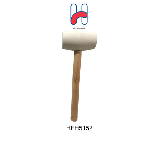 8oz White Rubber Mallet - Heavy Duty Non-Marring Hammer for Woodworking, Leather Craft & DIY Projects (HFH5152) - Perfect for Furniture Assembly, Upholstery & Home Repairs