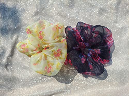 Premium Hair Scrunchies for Women - Soft & Stylish Organza Hair Ties | Perfect for Workouts, Office & Everyday Use