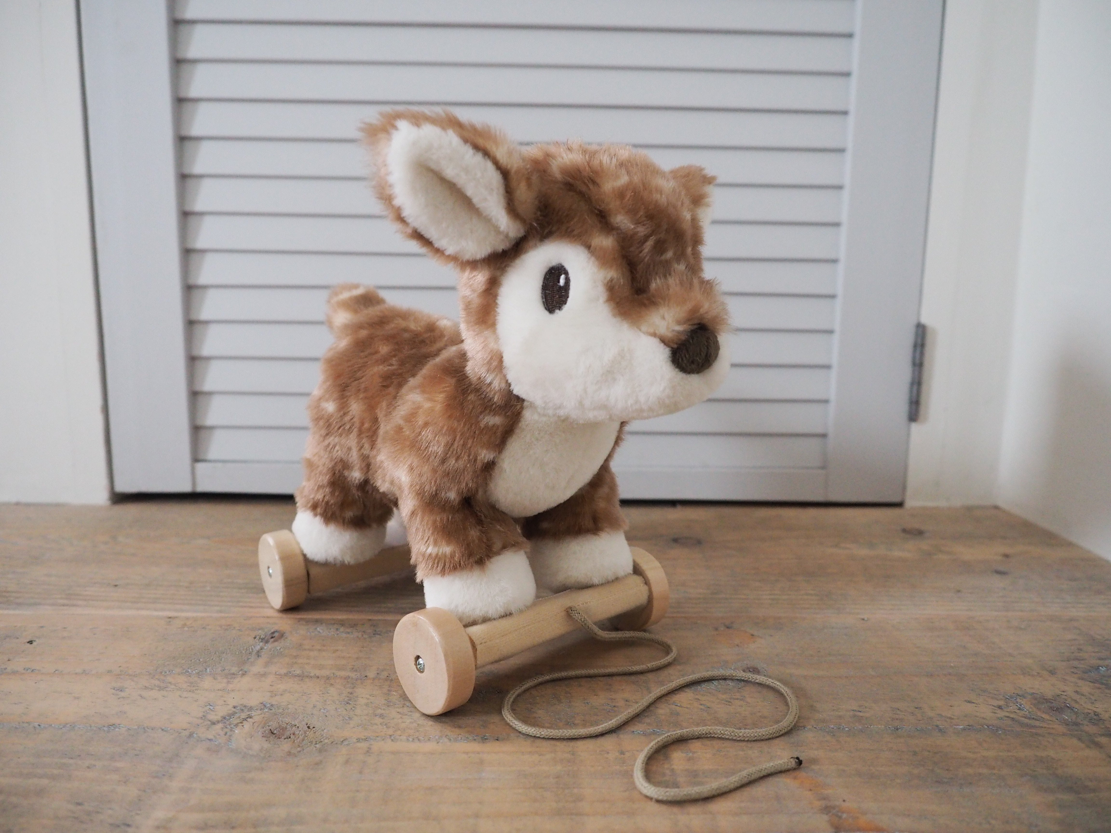 Willow Deer Pull Along Toy - Wooden Pull Toy for Toddlers 1-3 Years - Perfect for Early Learning & Indoor/Outdoor Play