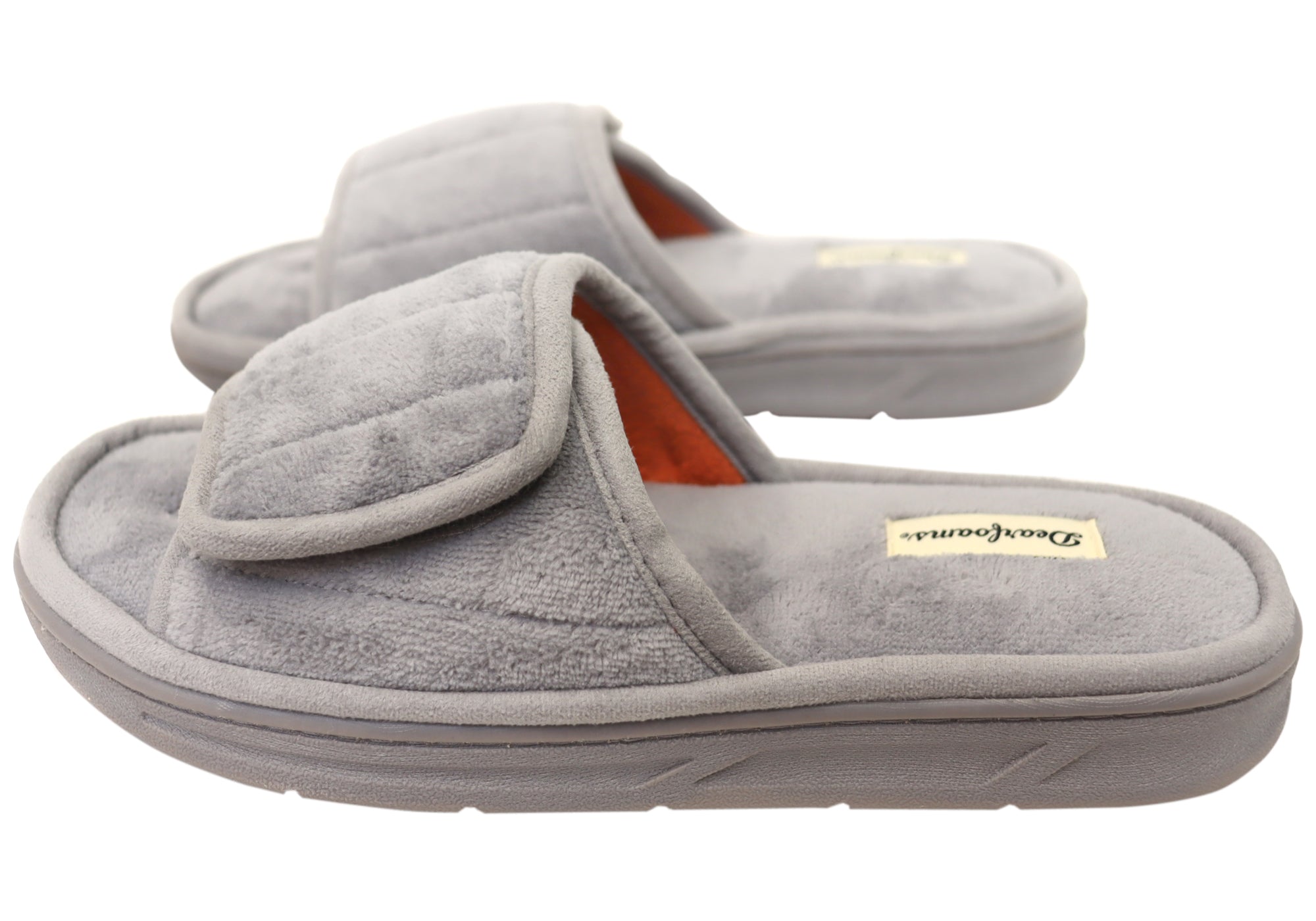 Dearfoams Women's Comfortable Mickey Terry Adjustable Slide Slippers - Cozy House Shoes for Indoor Relaxation & Disney Themed Home Wear