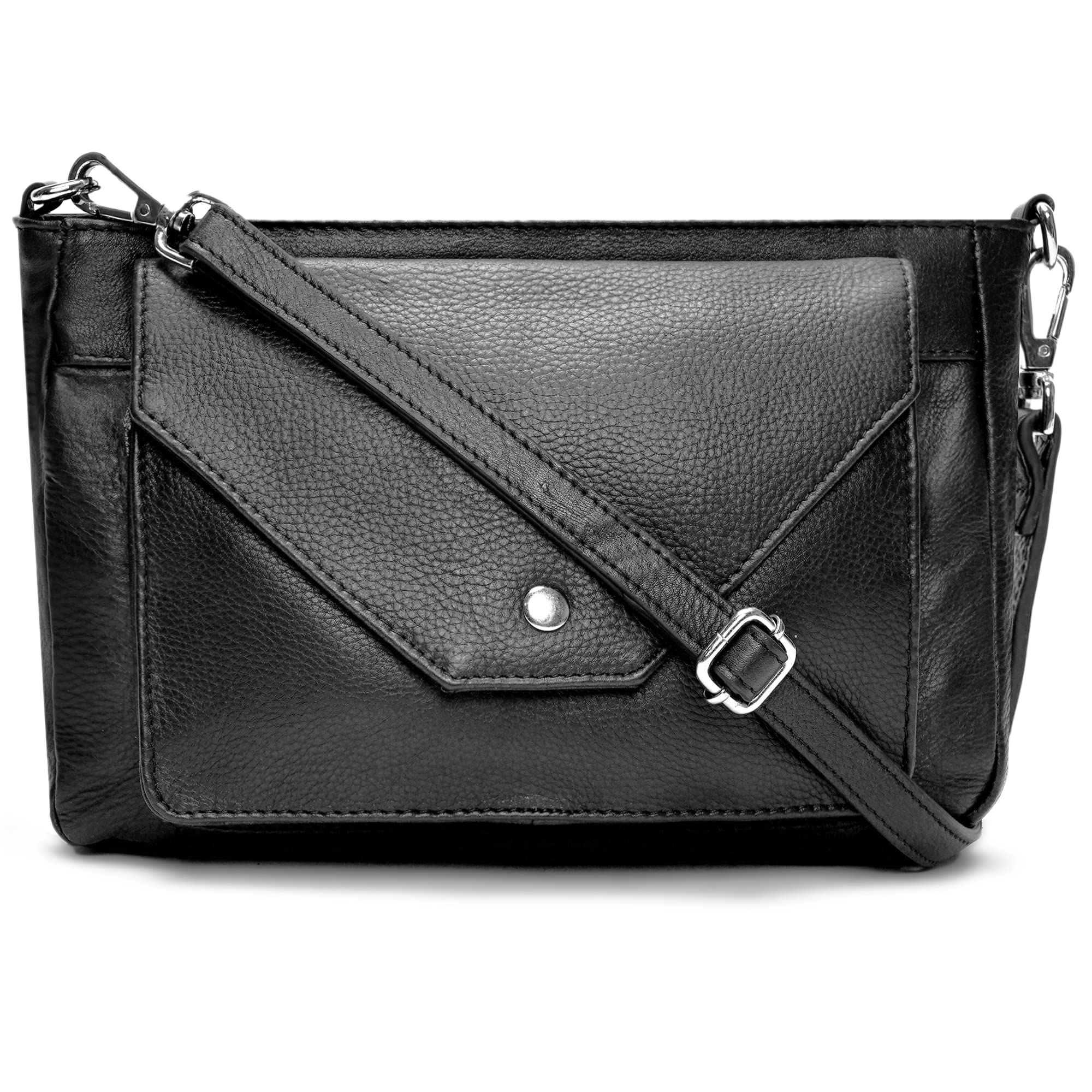 LUXEORIA Women's Leather Crossbody Bag - Small Travel Purse with Card Pockets | Perfect for Daily Use & Travel
