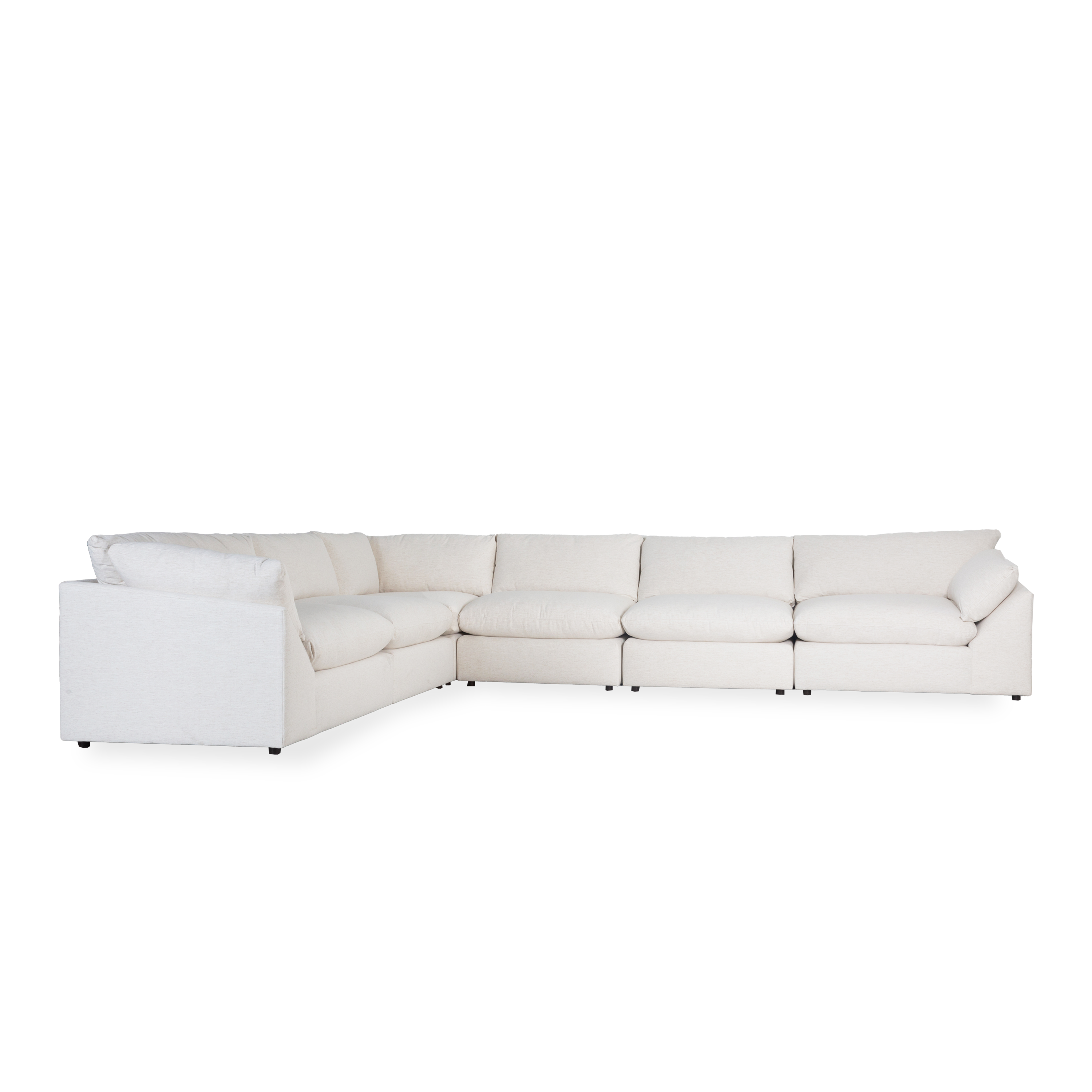 Belford Modular Sectional Sofa - Modern L-Shaped Couch with Reversible Chaise, Soft Fabric Upholstery for Living Room, Family Room & Home Theater