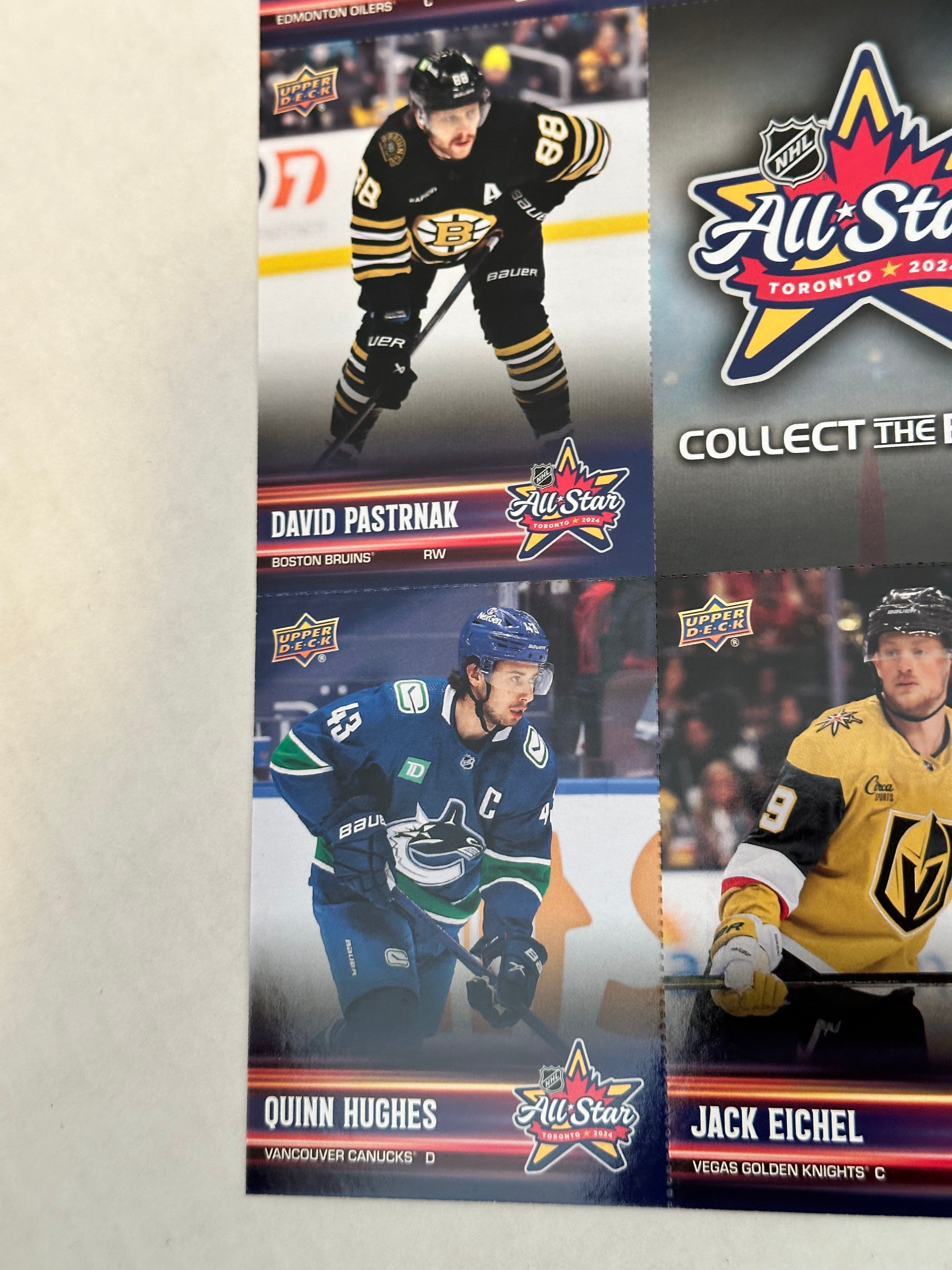 2024 Connor Bedard Upper Deck Rookie Hockey Card - All-Star Game Limited Edition Uncut Sheet - Perfect for Collectors, Investors & Hockey Fans - Display in Frames or Protect in Card Sleeves