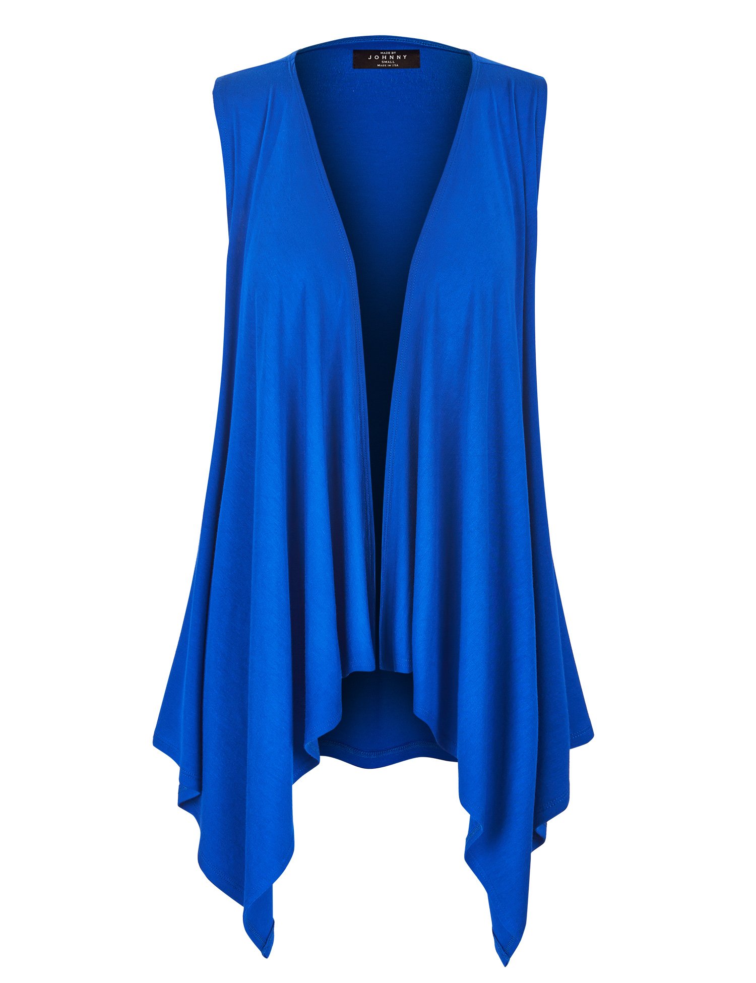 Made By Johnny Women's Lightweight Sleeveless Draped Open Cardigan - Summer Cover-Up for Beach, Office & Casual Outings