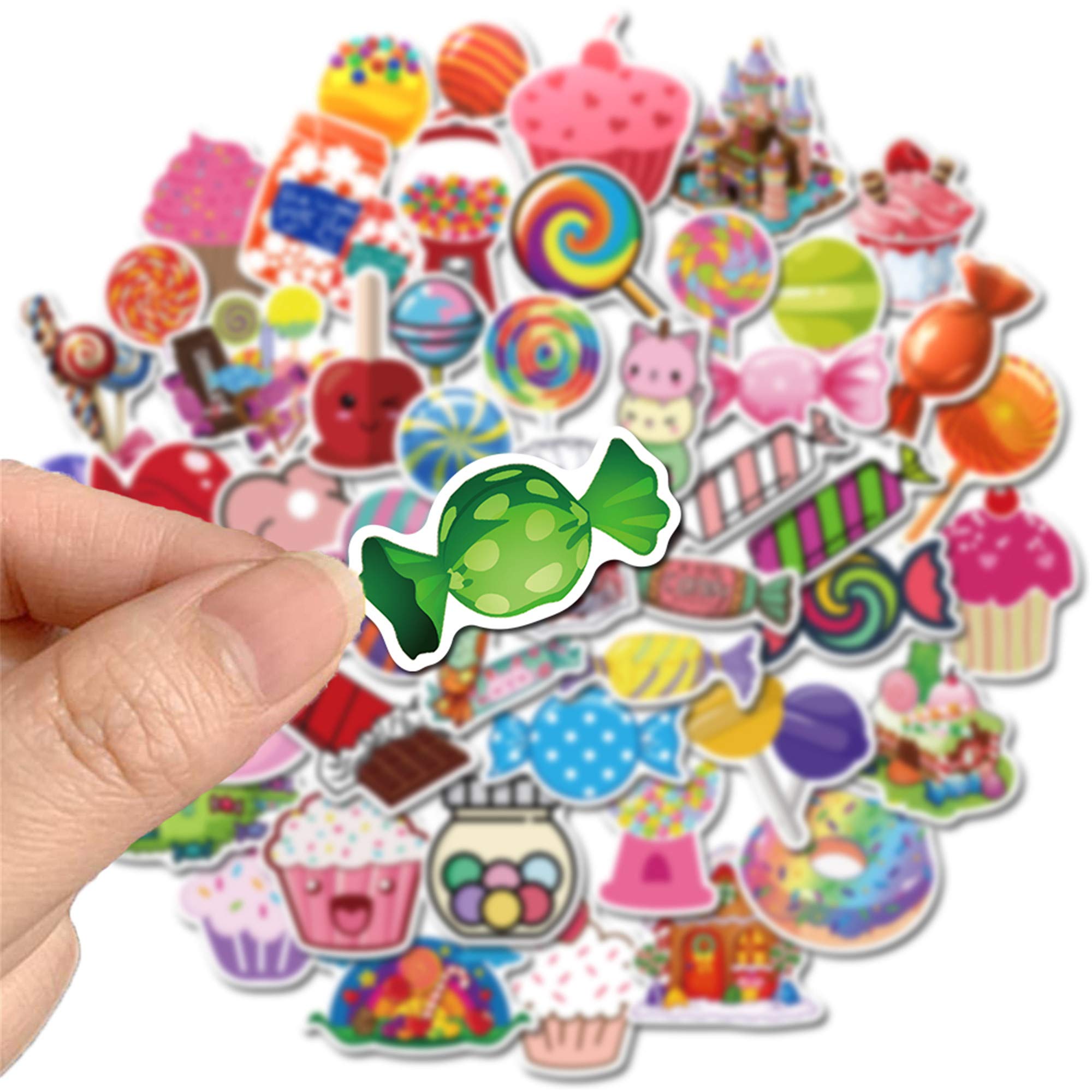 50Pcs Cute VSCO Vinyl Laptop Stickers - Waterproof Candy Stickers for Water Bottles, Laptops & Journals - Perfect for Girls, Teens & DIY Crafts - Fun for School, Parties & Room Decor