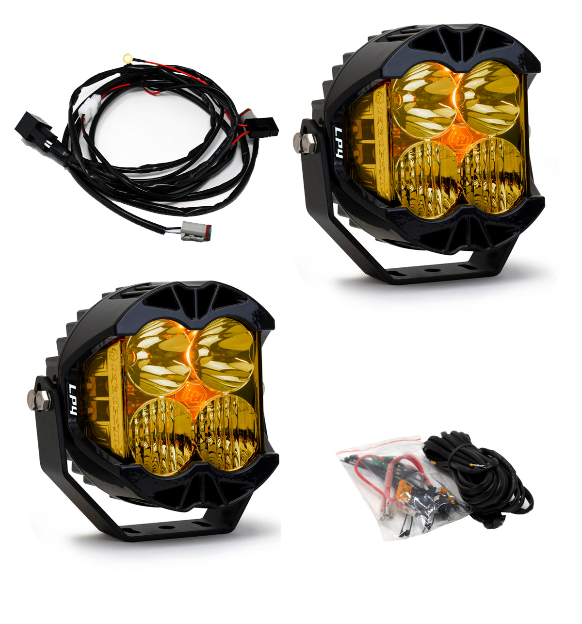 Baja Designs LP4 Pro LED Auxiliary Light Pod Pair - High-Performance Off-Road Lighting for Trucks, Jeeps & UTVs - Perfect for Night Driving, Trail Adventures & Off-Road Racing
