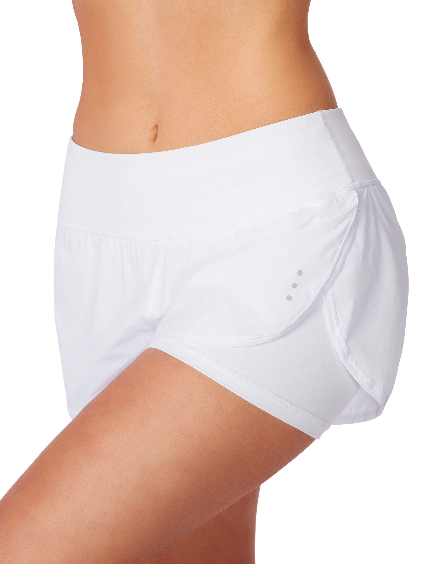 Women's 2-in-1 High Waist Running Shorts with Zipper Pockets - Breathable Spandex Workout Shorts for Gym, Yoga & Athletic Activities | Perfect for Jogging, Fitness Training & Outdoor Sports