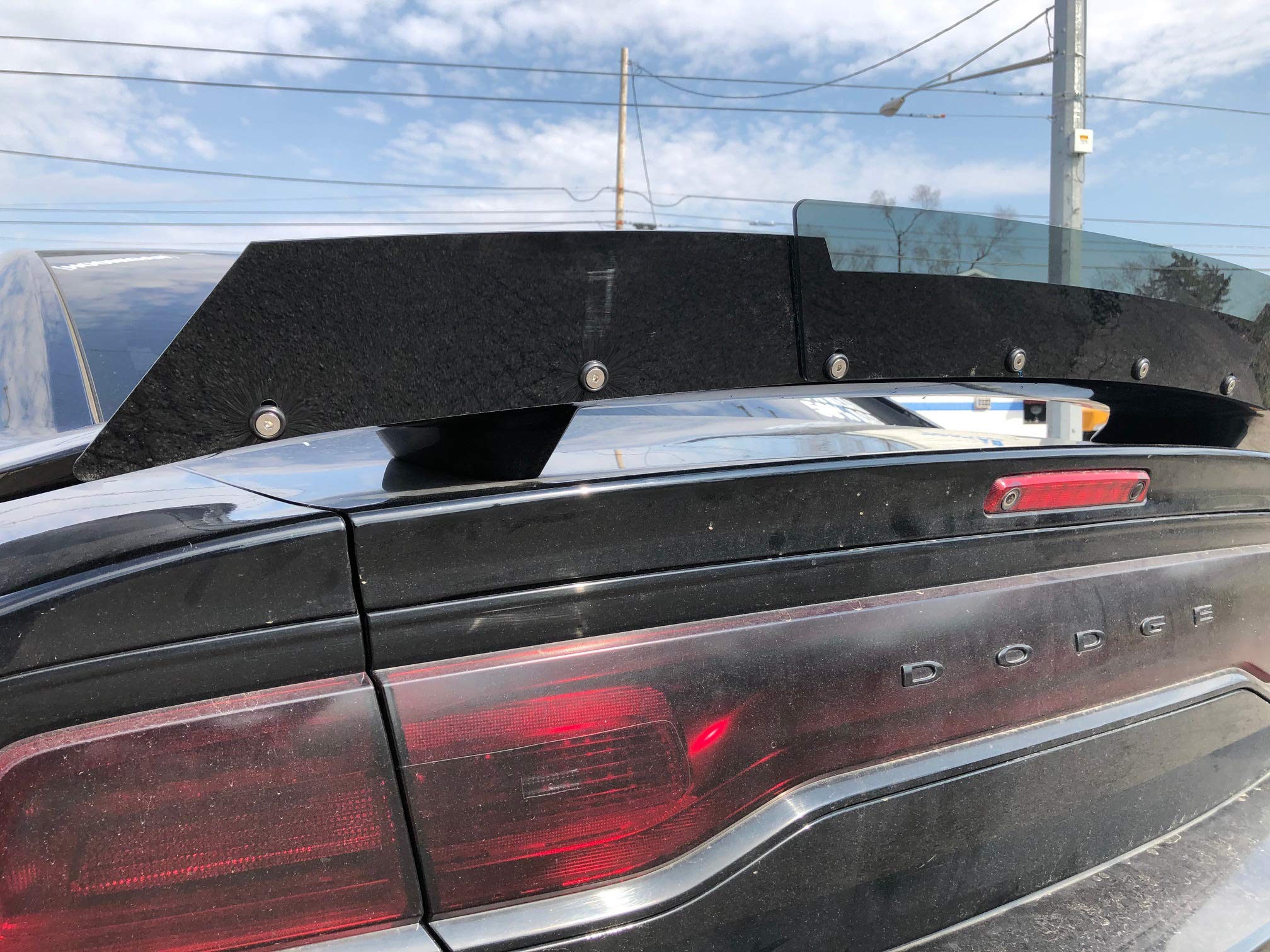 PSDesigns Venom Series Charger 2-Piece Wickerbill Spoiler for 2011-2014 Dodge Challenger RT Daytona - Includes RivNut Tool - High Performance Rear Wing for Racing & Street Use
