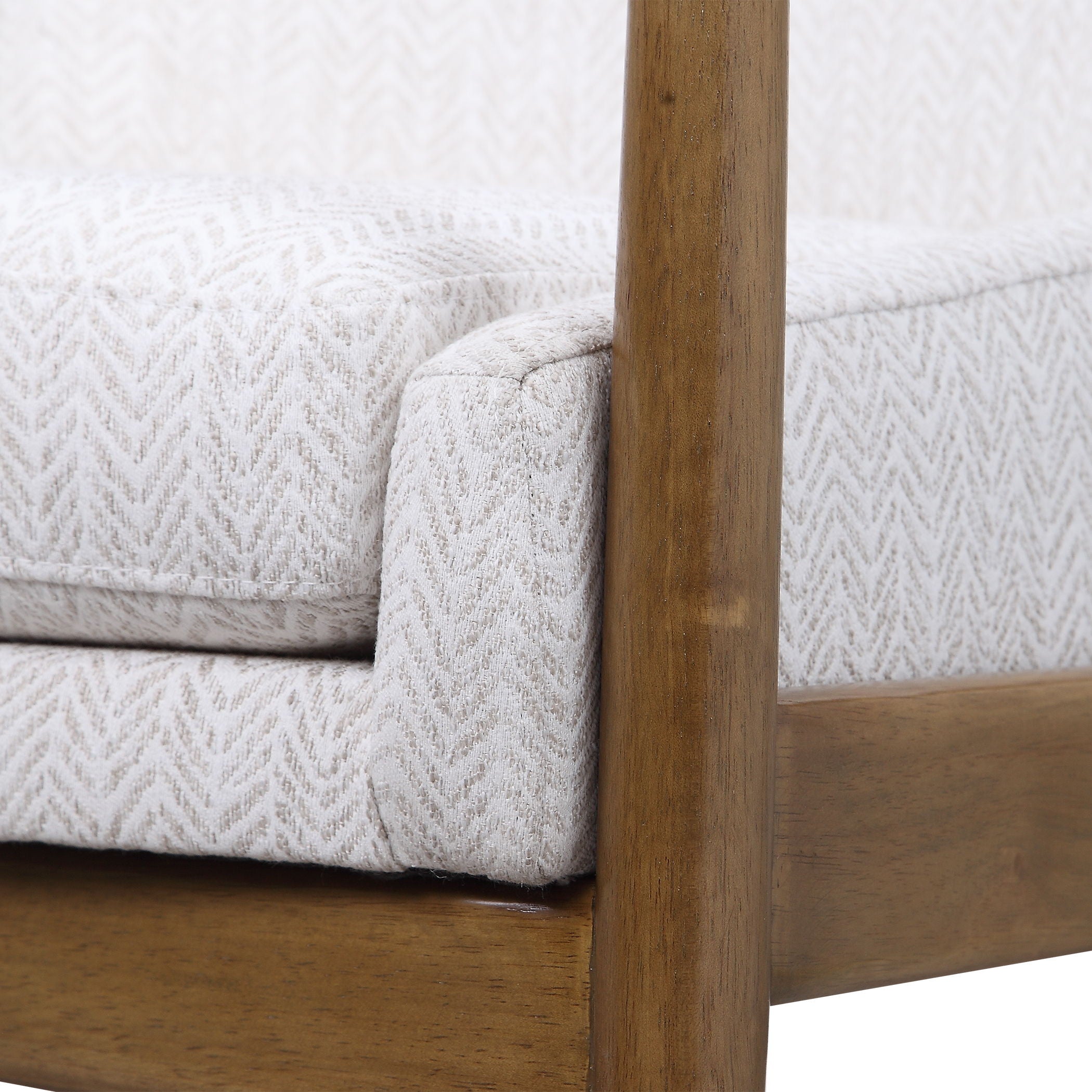 White Bev Accent Chair - Modern Upholstered Lounge Chair for Living Room, Bedroom, or Office - Perfect for Reading, Relaxing, and Adding Stylish Seating