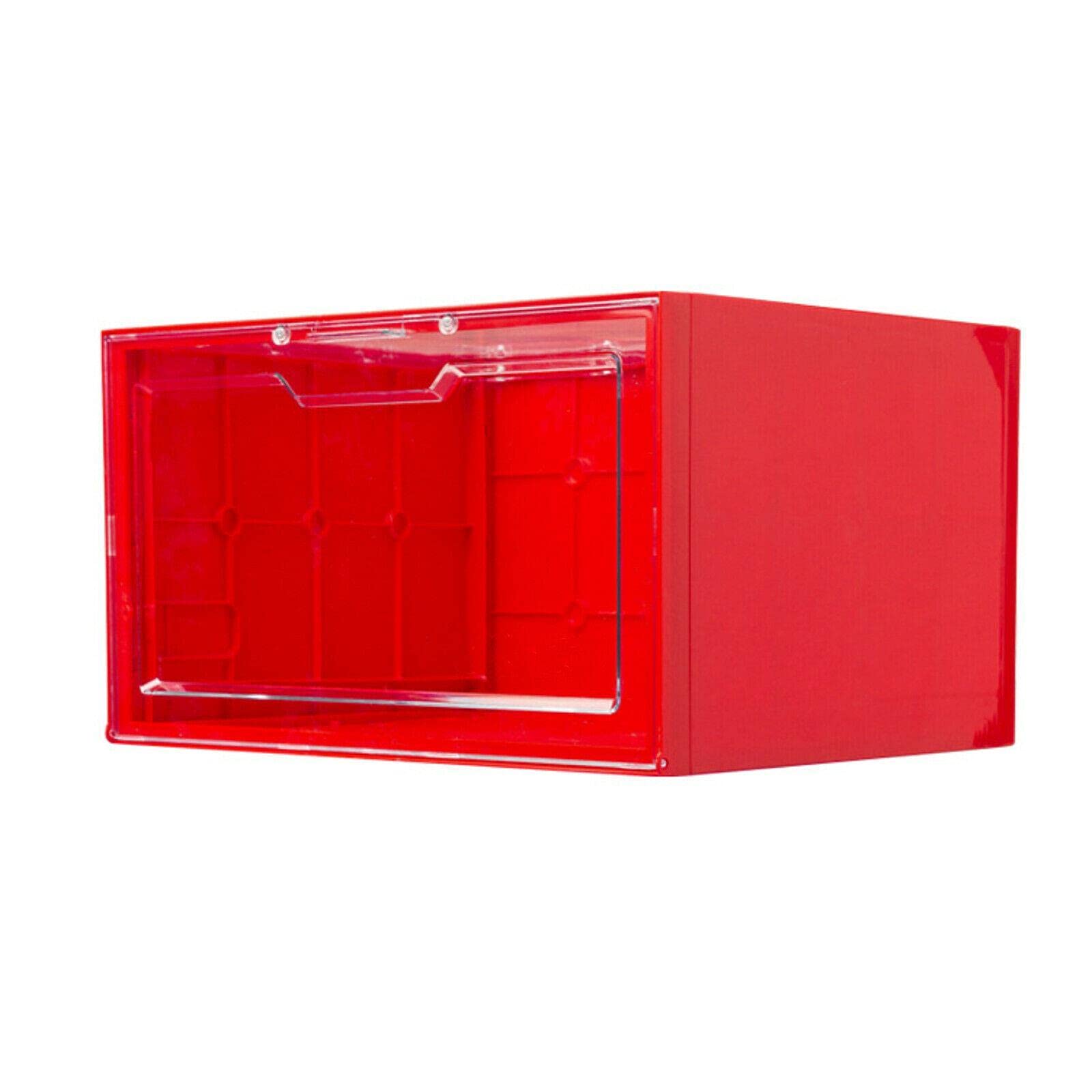 BouboboP Magnetic Drop Side Shoe Box Storage Container with LED Light - Clear Sneaker Display Case for Closet Organization, Shoe Rack & Clothes Rack Accessories (Perfect for Sneakerheads, Shoe Collectors & Home Storage Solutions)