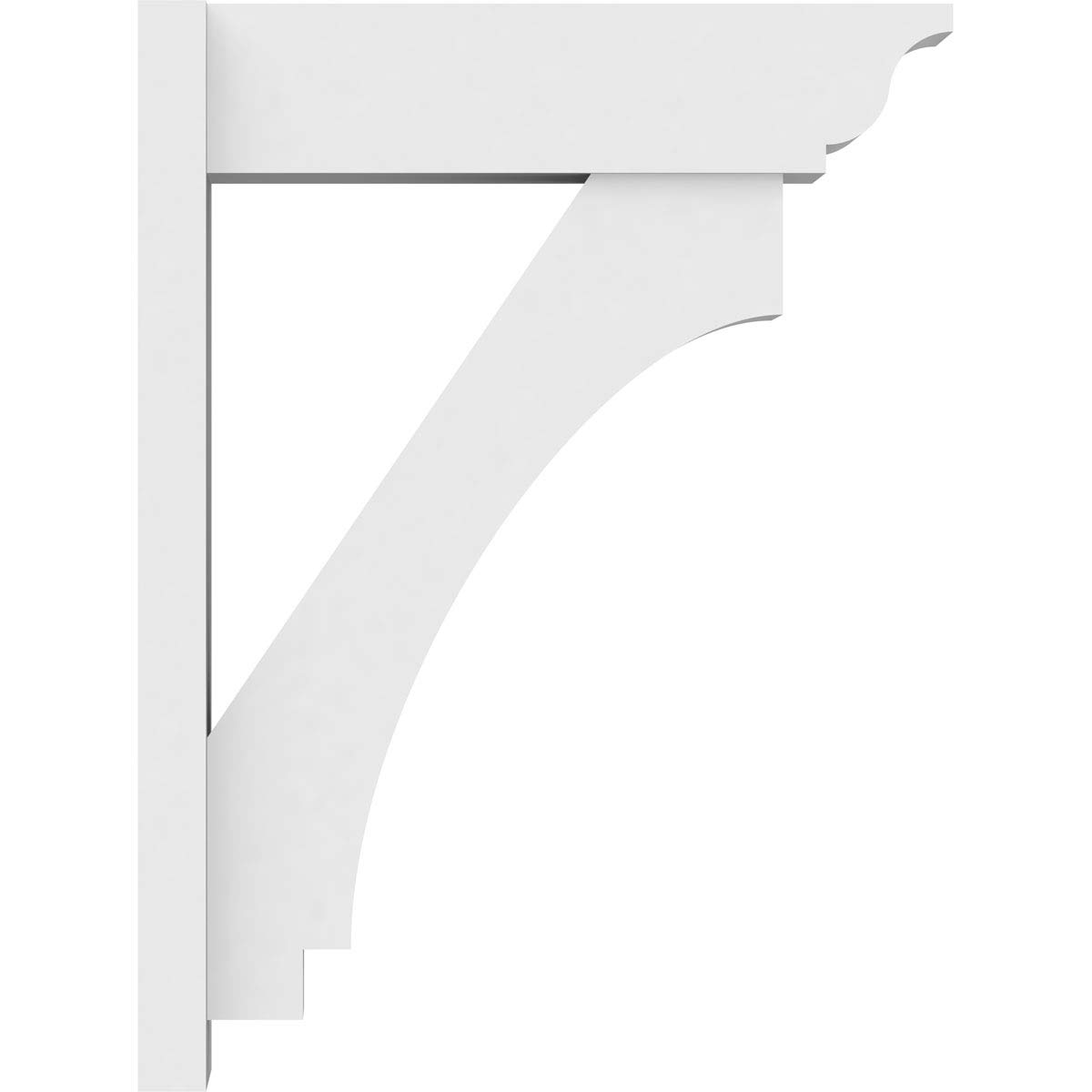 Ekena Millwork OUTP07X24X32IMP01 Imperial Architectural Grade PVC Outlooker with Traditional Ends, 7