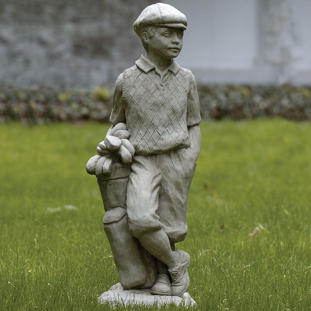 Campania International Male Golfer Statue - Premium Outdoor Garden Decor for Golf Lovers - Perfect for Patio, Lawn, and Country Club Landscaping