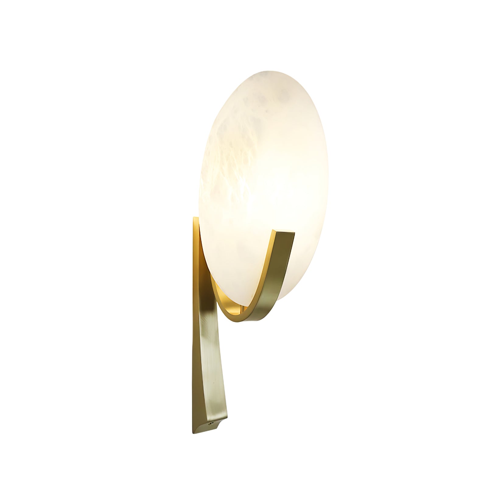 Alice Alabaster Plug-in Wall Lamp - Modern White Plug-in Sconce for Bedroom, Living Room & Hallway Lighting - Perfect for Ambient and Accent Lighting
