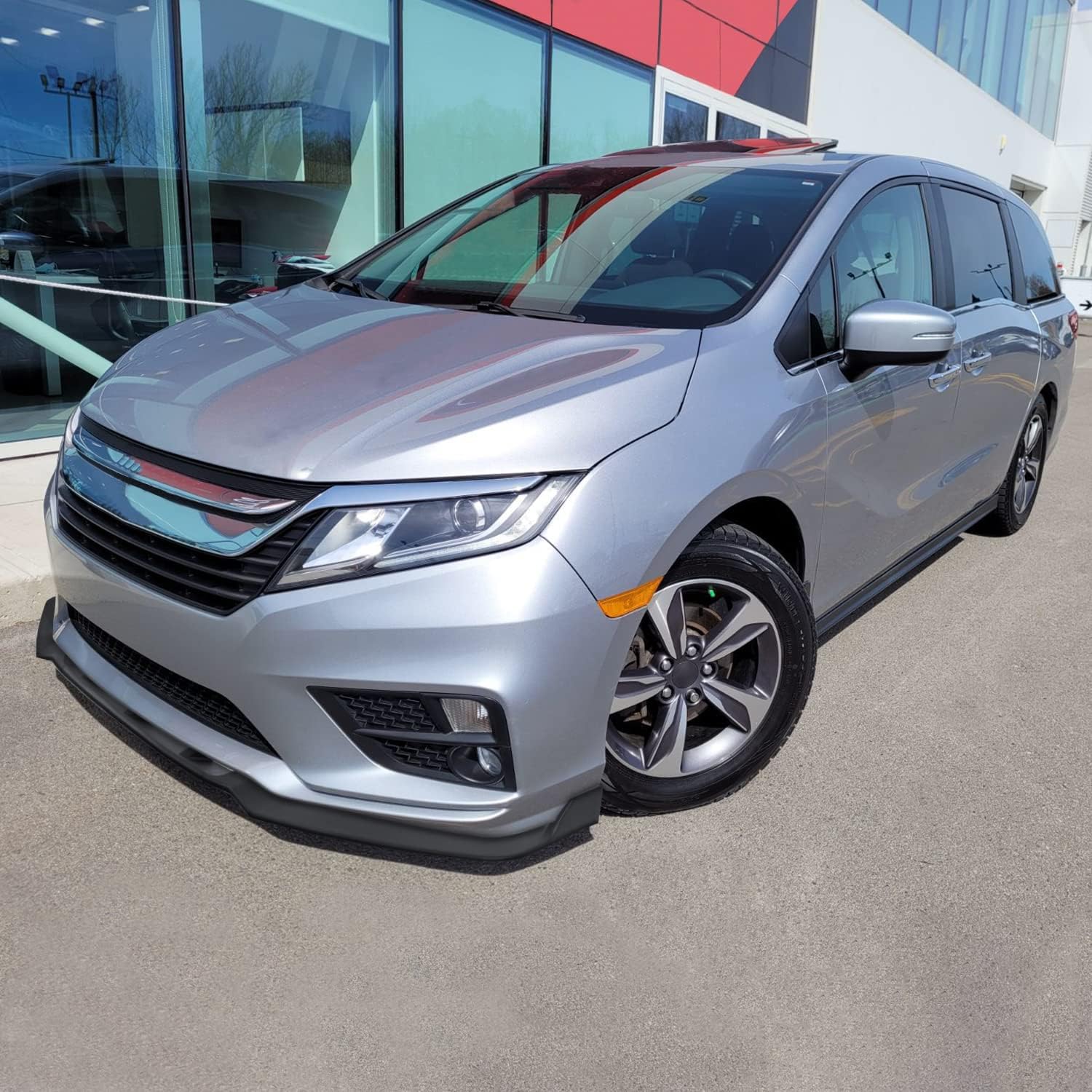 2018-2020 Honda Odyssey Front Bumper Lip Splitter Kit - 3PC ABS Plastic Spoiler for Enhanced Style & Aerodynamics - Perfect for Car Enthusiasts & Custom Upgrades