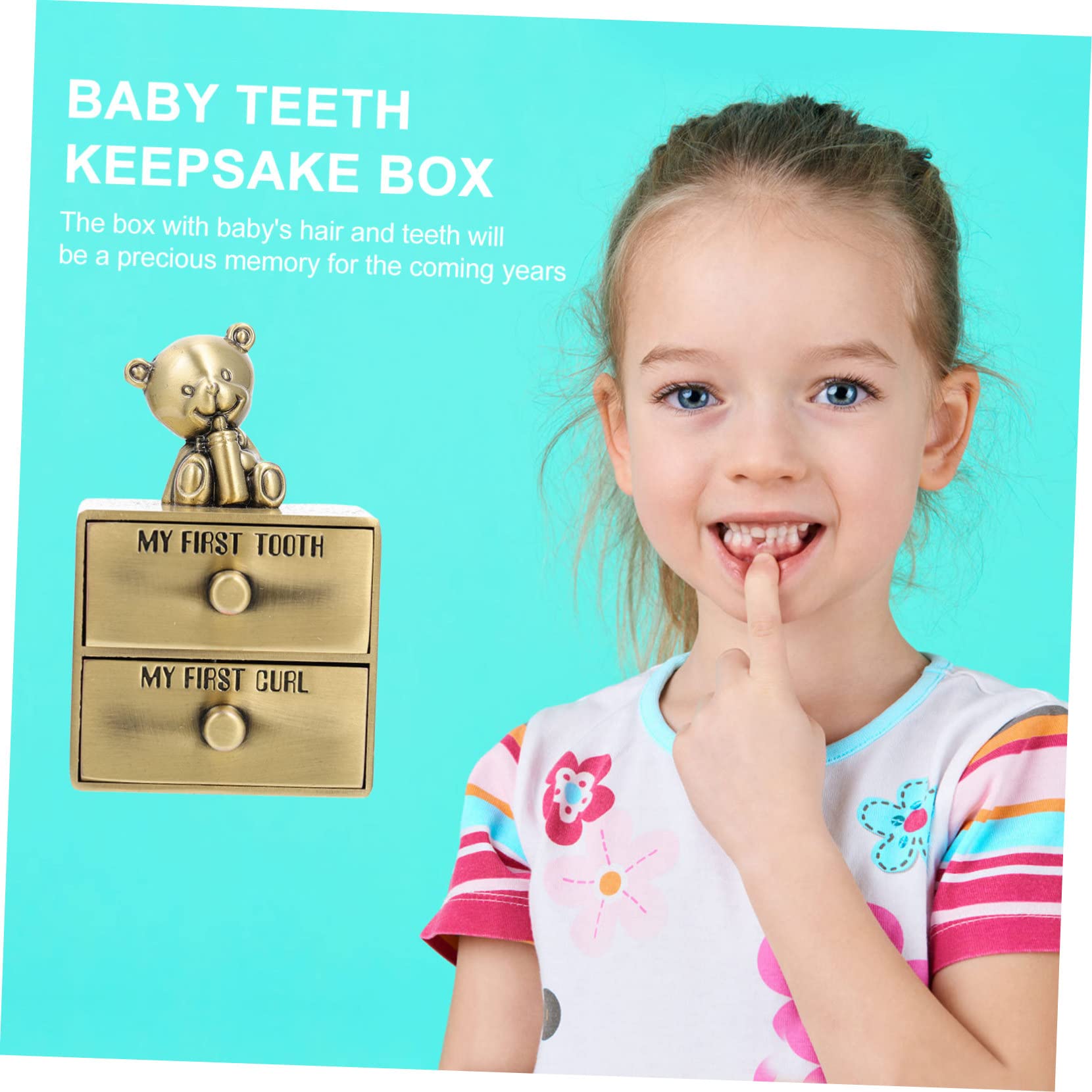BESTonZON 6 Pcs Kids Baby Teeth Keepsake Box - First Lost Tooth Holder with Zinc Alloy Case for Tooth Fairy Gifts & Childhood Memories Preservation | Perfect for Parents to Save Milestone Moments